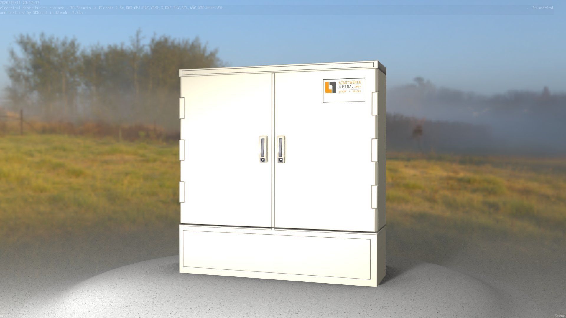 Electrical Distribution Cabinet 35 Low-poly 3D model_29