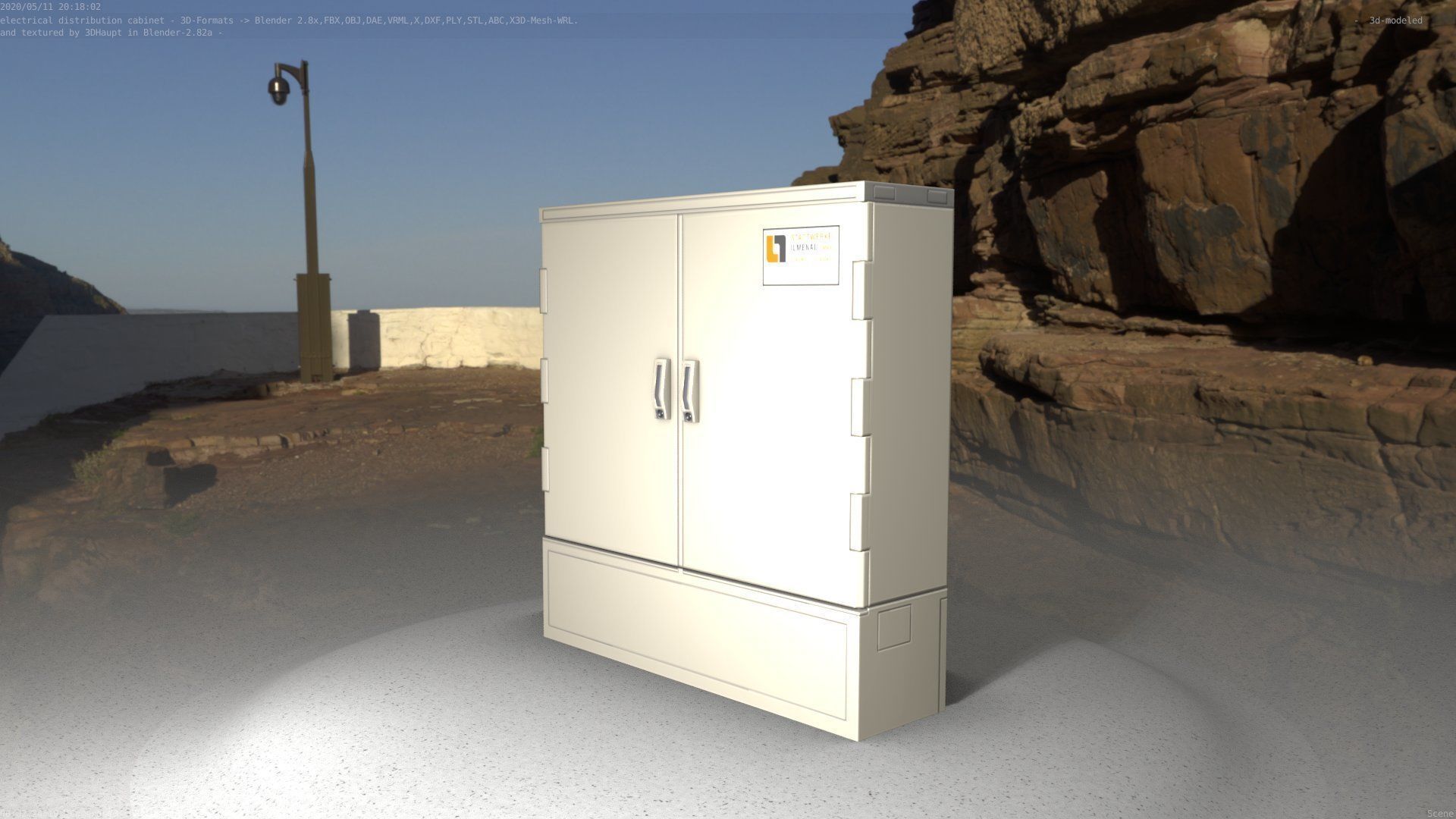 Electrical Distribution Cabinet 35 Low-poly 3D model_7