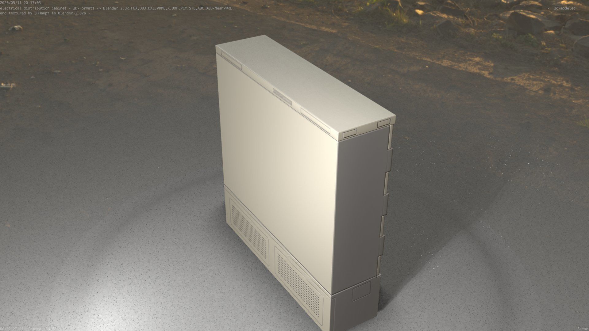 Electrical Distribution Cabinet 35 Low-poly 3D model_17