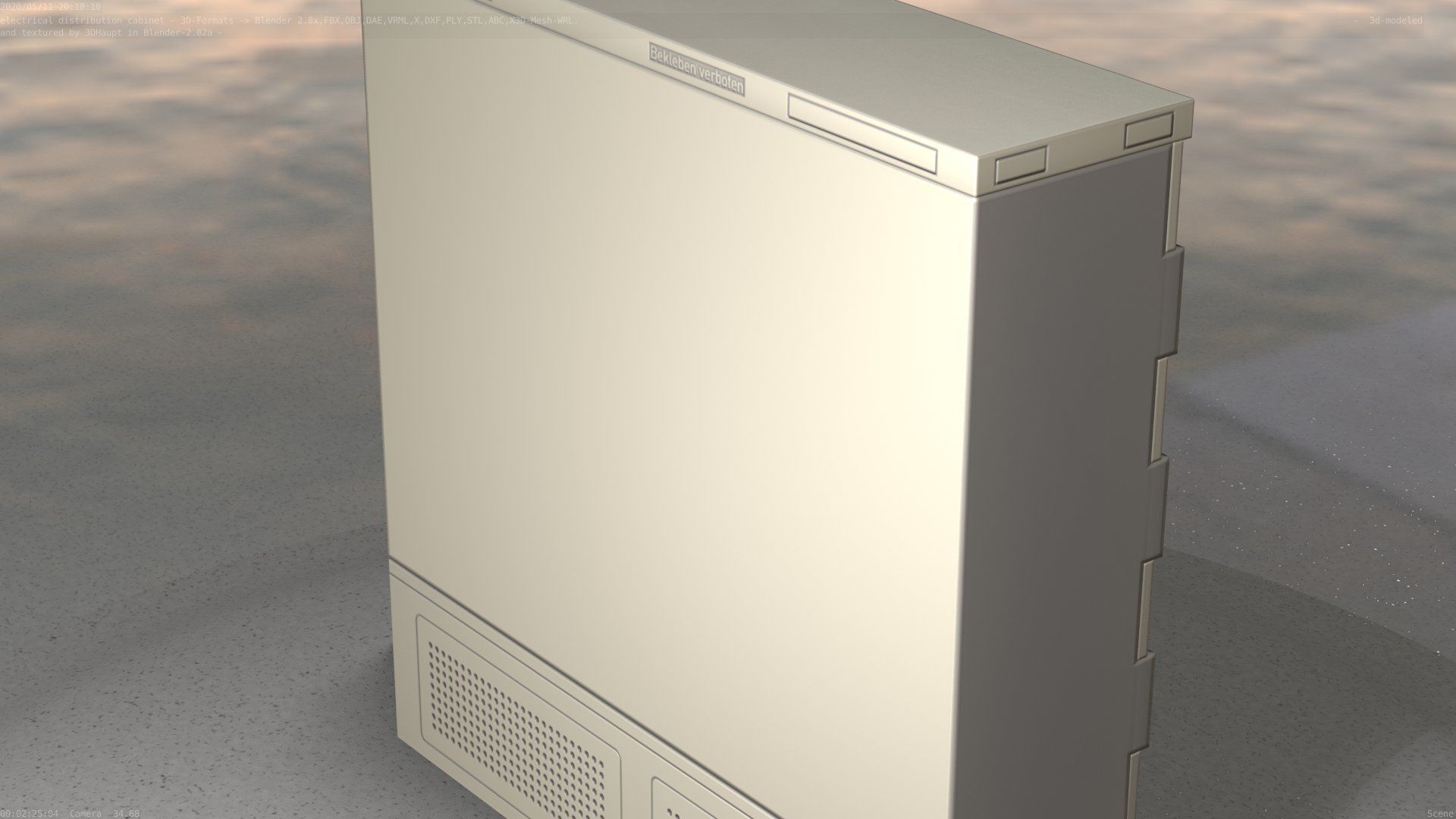 Electrical Distribution Cabinet 35 Low-poly 3D model_84