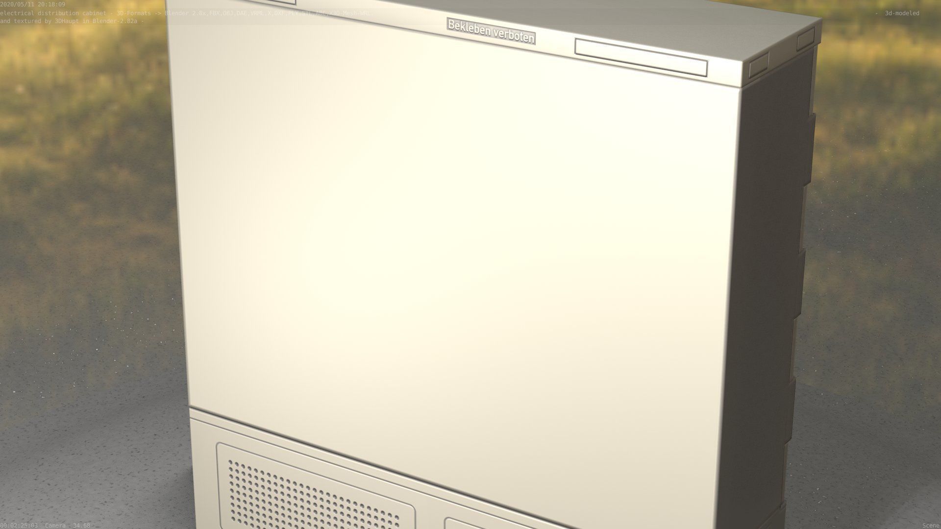 Electrical Distribution Cabinet 35 Low-poly 3D model_83