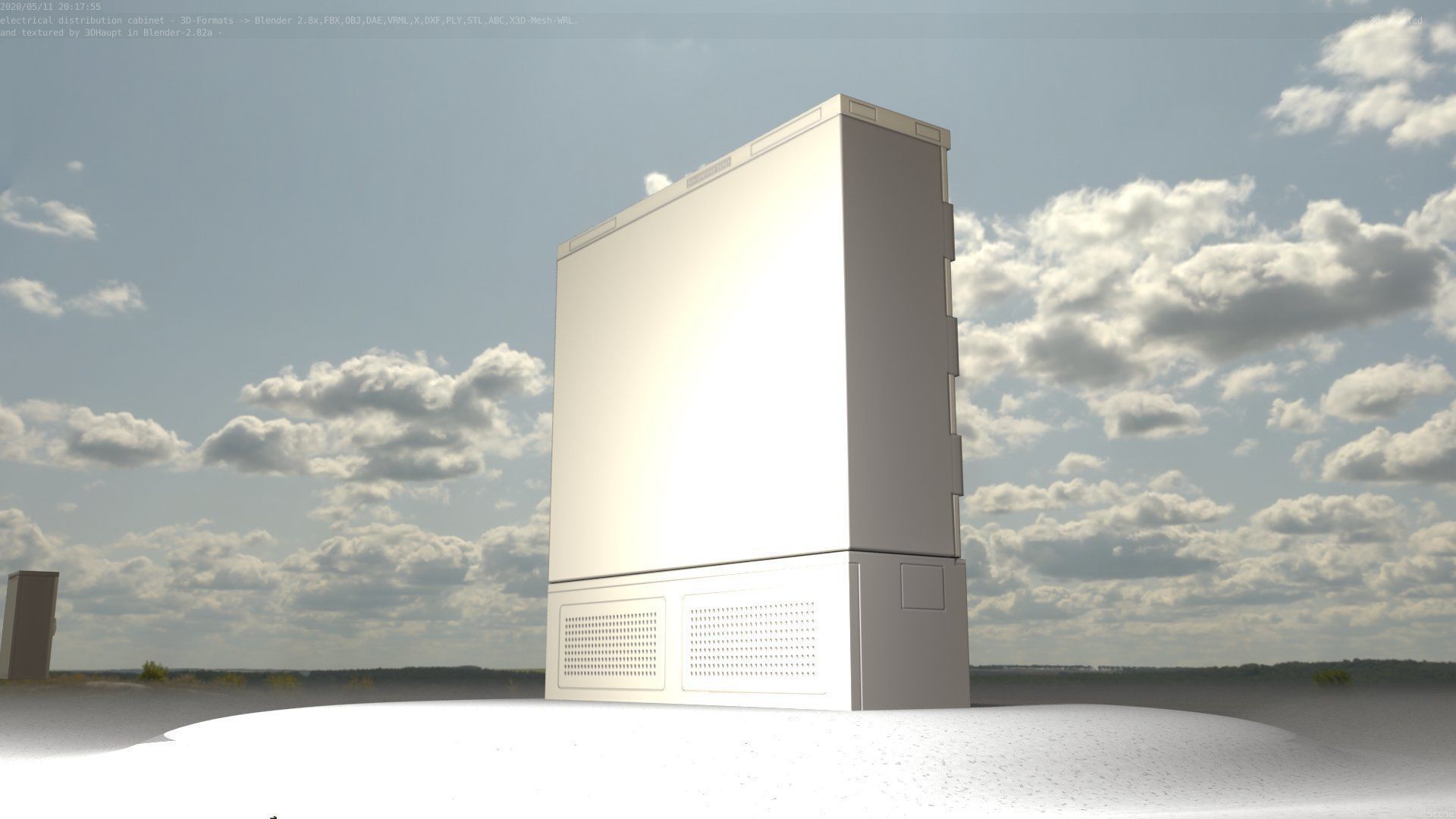 Electrical Distribution Cabinet 35 Low-poly 3D model_71