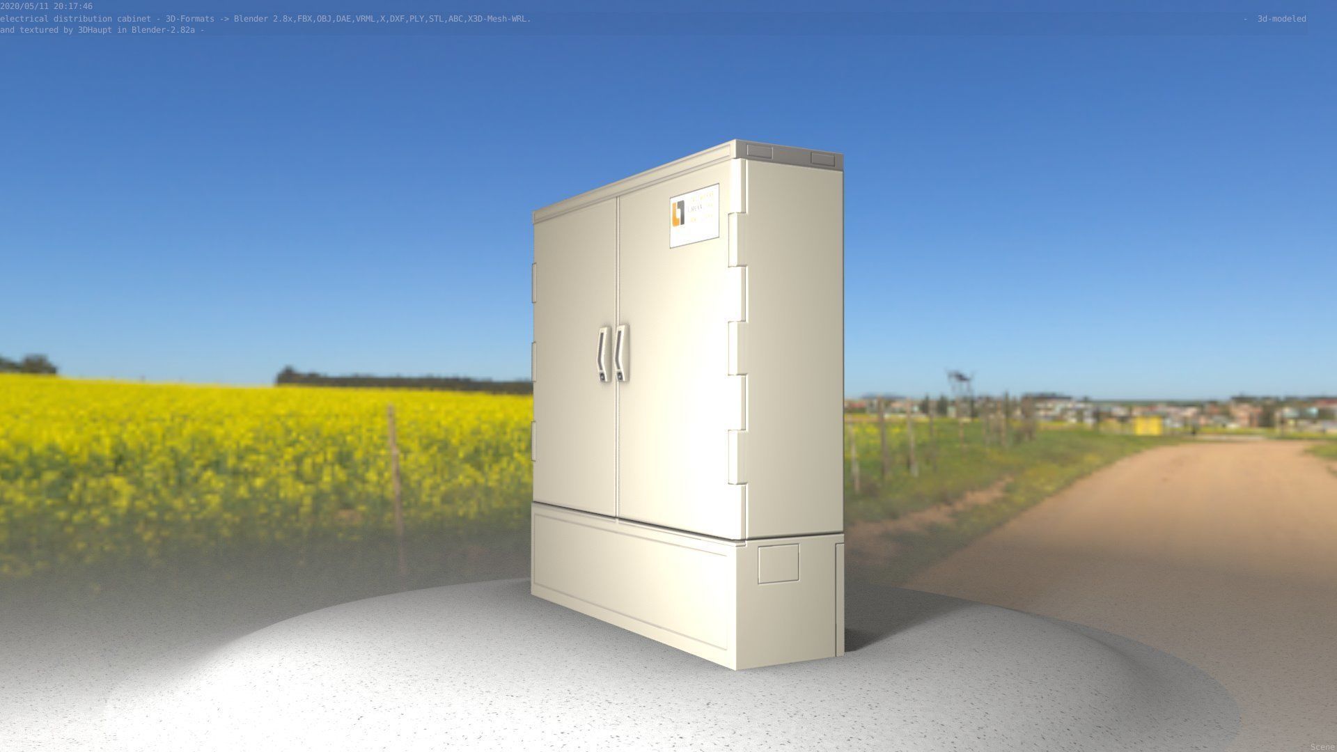 Electrical Distribution Cabinet 35 Low-poly 3D model_60