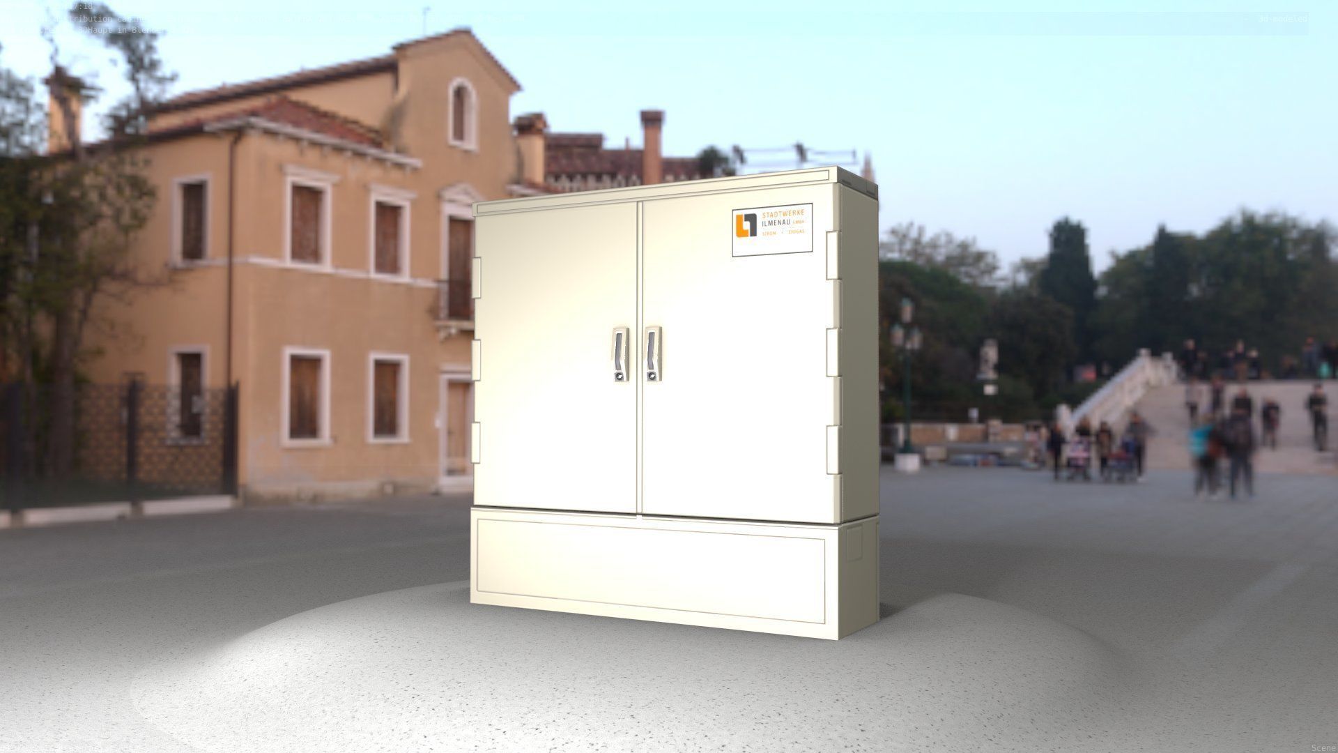Electrical Distribution Cabinet 35 Low-poly 3D model_30