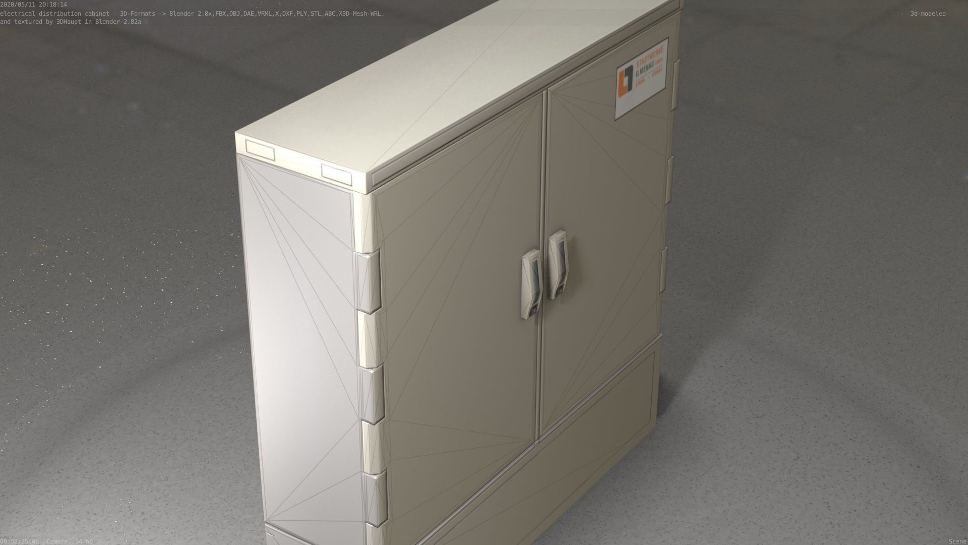 Electrical Distribution Cabinet 35 Low-poly 3D model_88