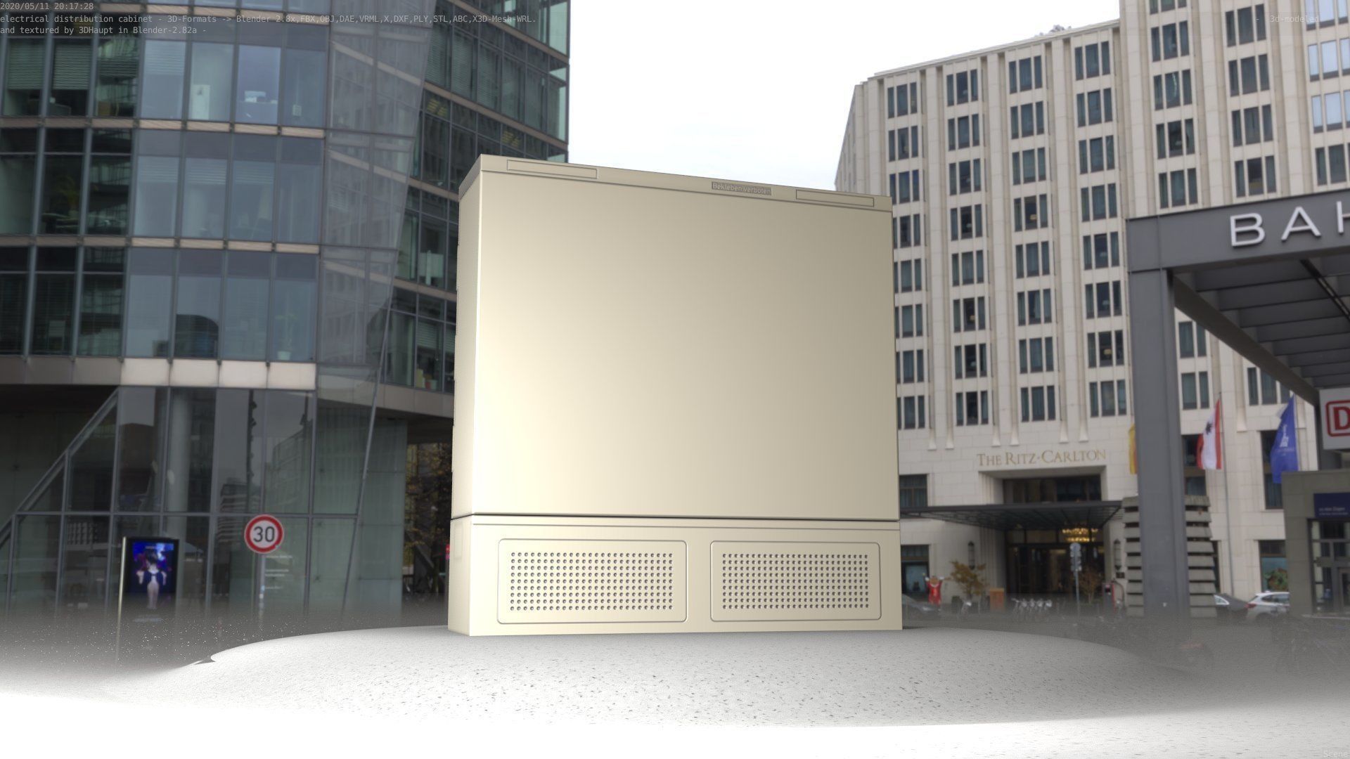 Electrical Distribution Cabinet 35 Low-poly 3D model_39