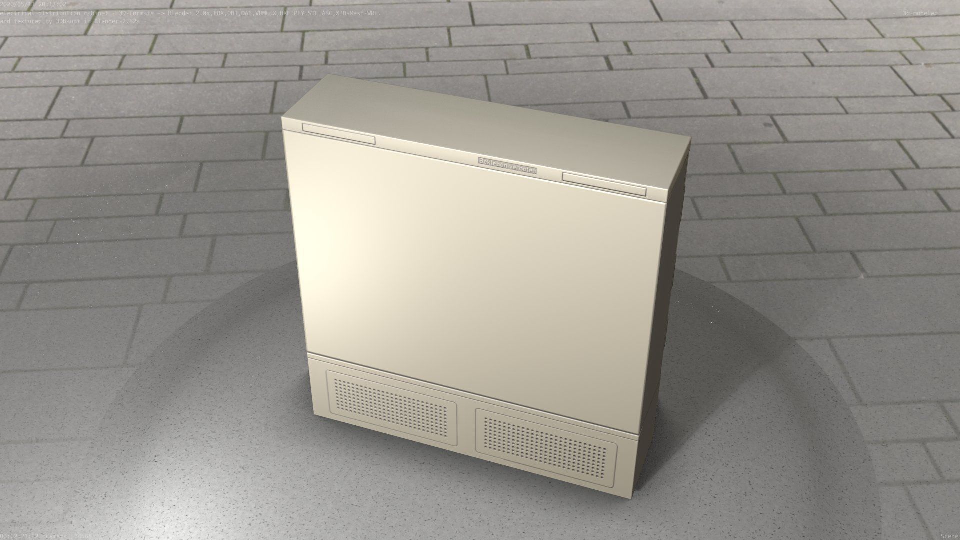 Electrical Distribution Cabinet 35 Low-poly 3D model_14