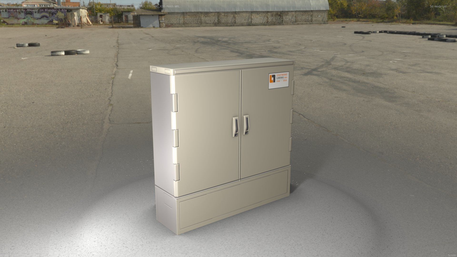 Electrical Distribution Cabinet 35 Low-poly 3D model_24