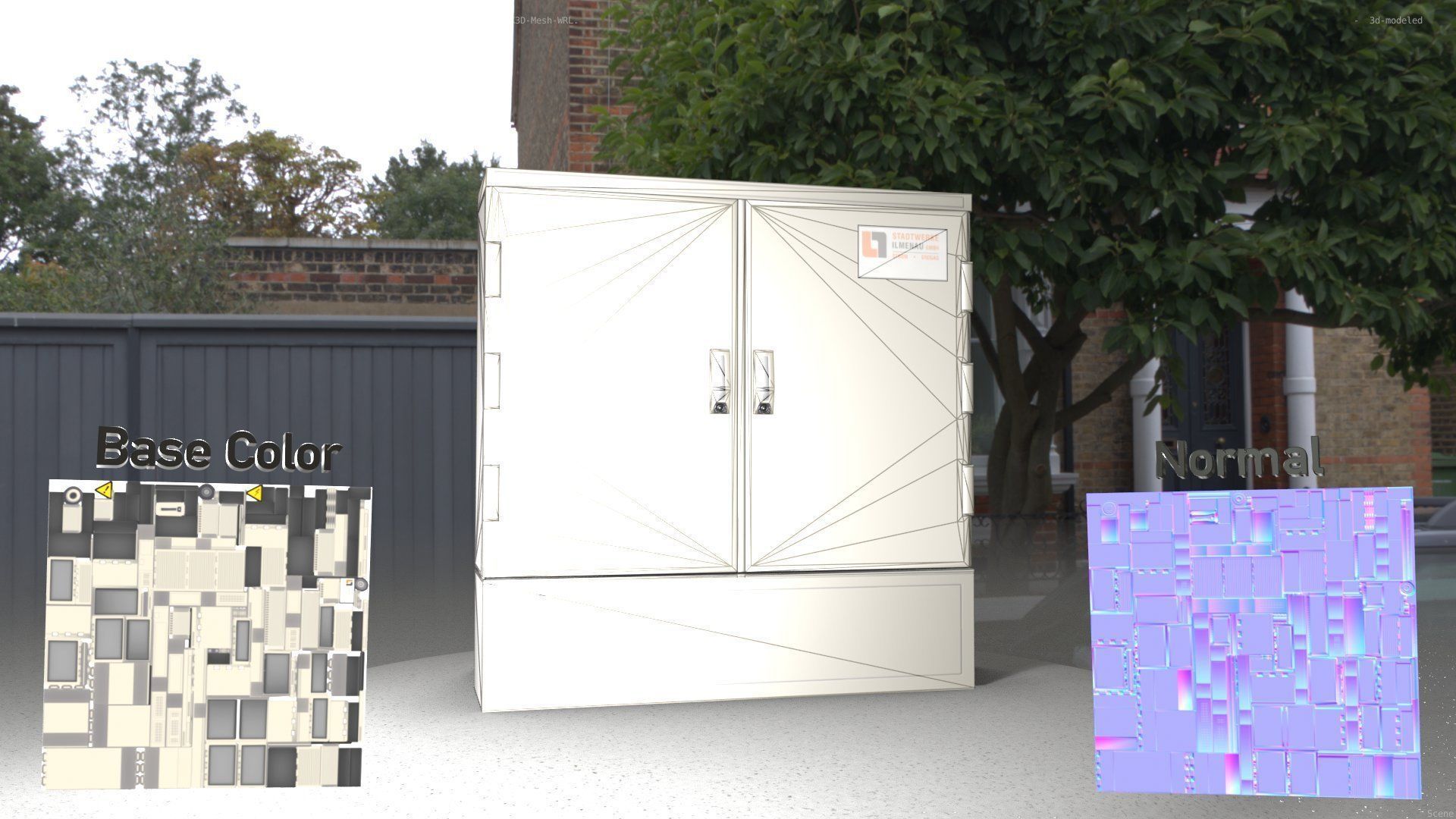 Electrical Distribution Cabinet 35 Low-poly 3D model_4