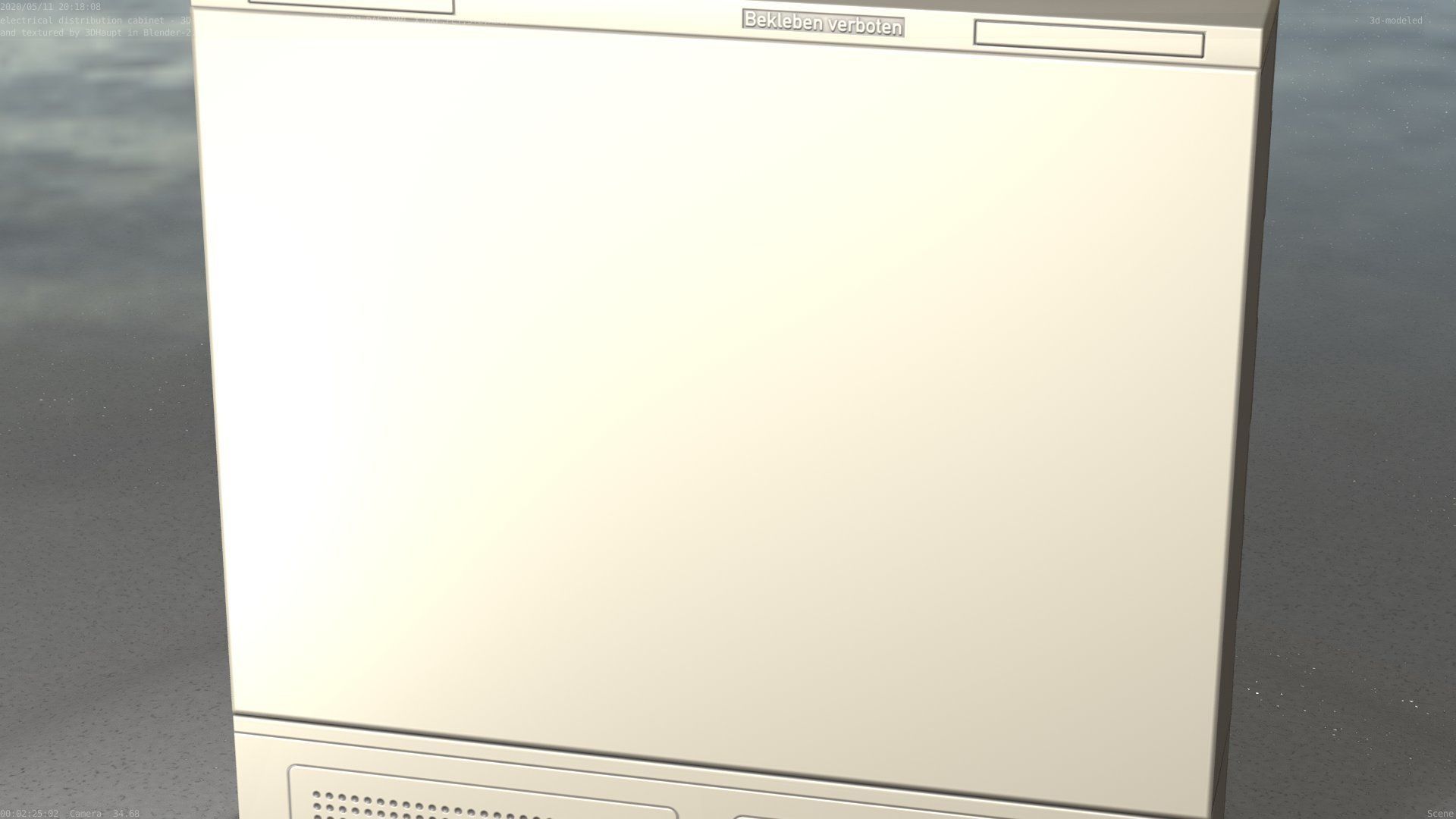 Electrical Distribution Cabinet 35 Low-poly 3D model_82