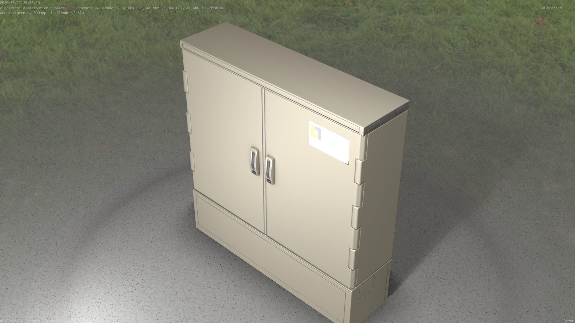 Electrical Distribution Cabinet 35 Low-poly 3D model_94