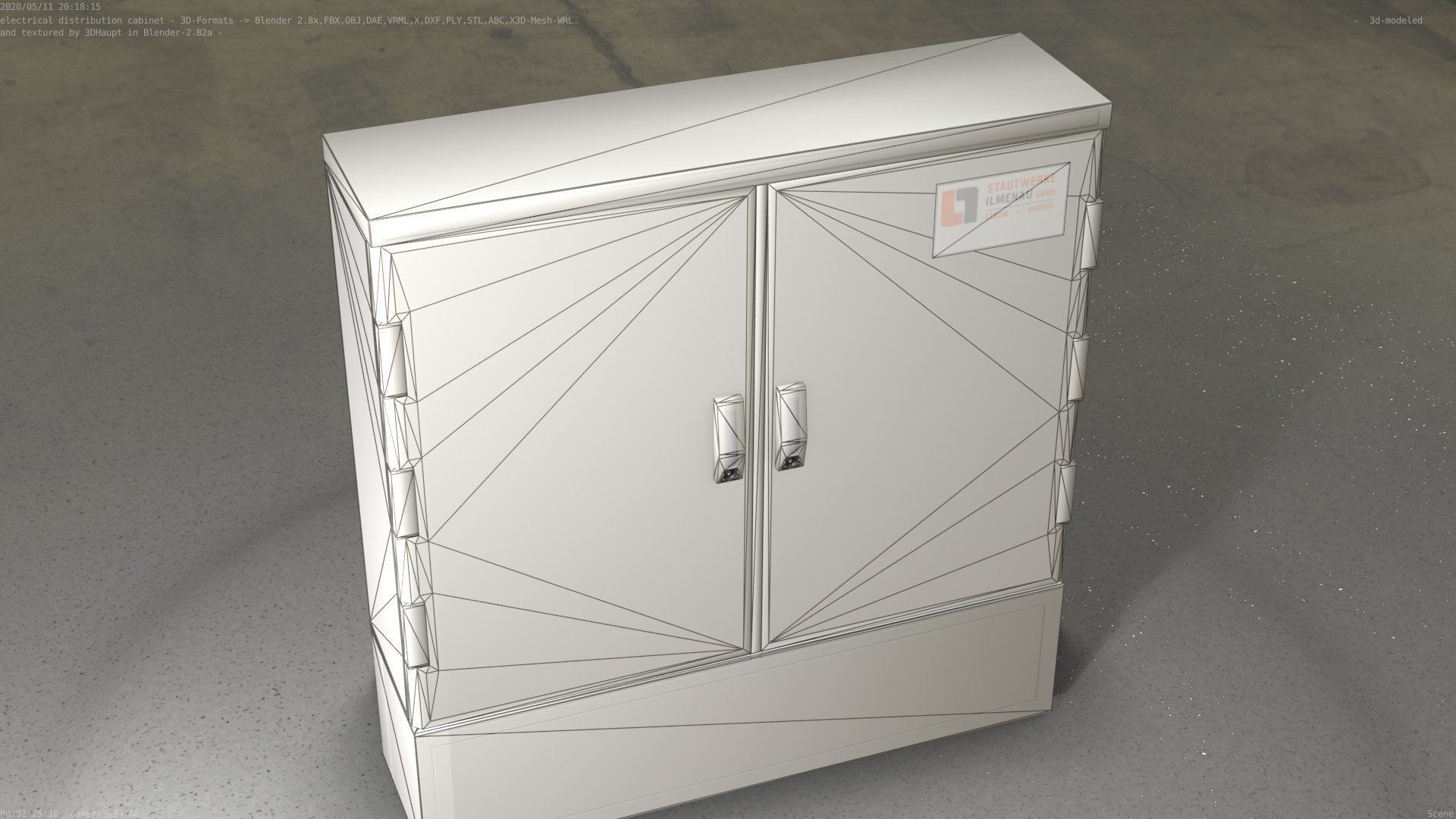 Electrical Distribution Cabinet 35 Low-poly 3D model_90