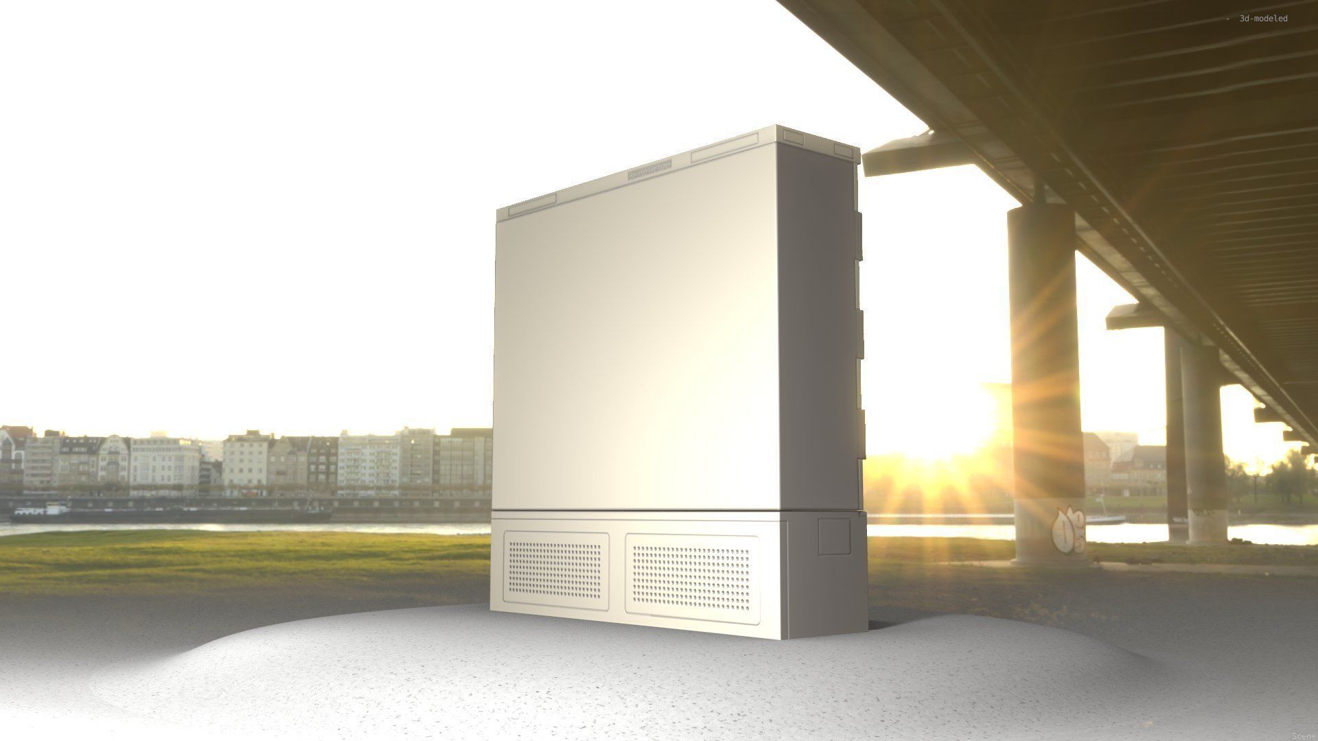 Electrical Distribution Cabinet 35 Low-poly 3D model_45