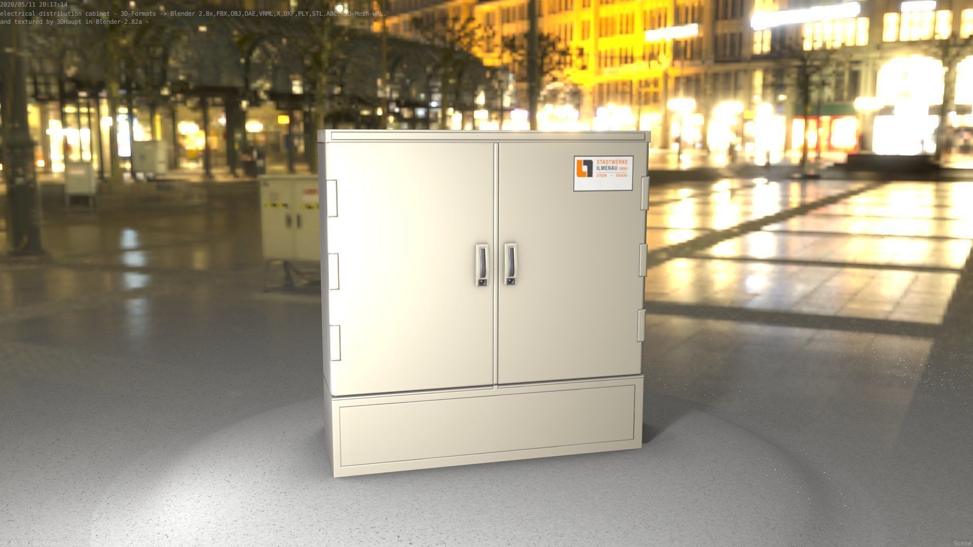 Electrical Distribution Cabinet 35 Low-poly 3D model_26