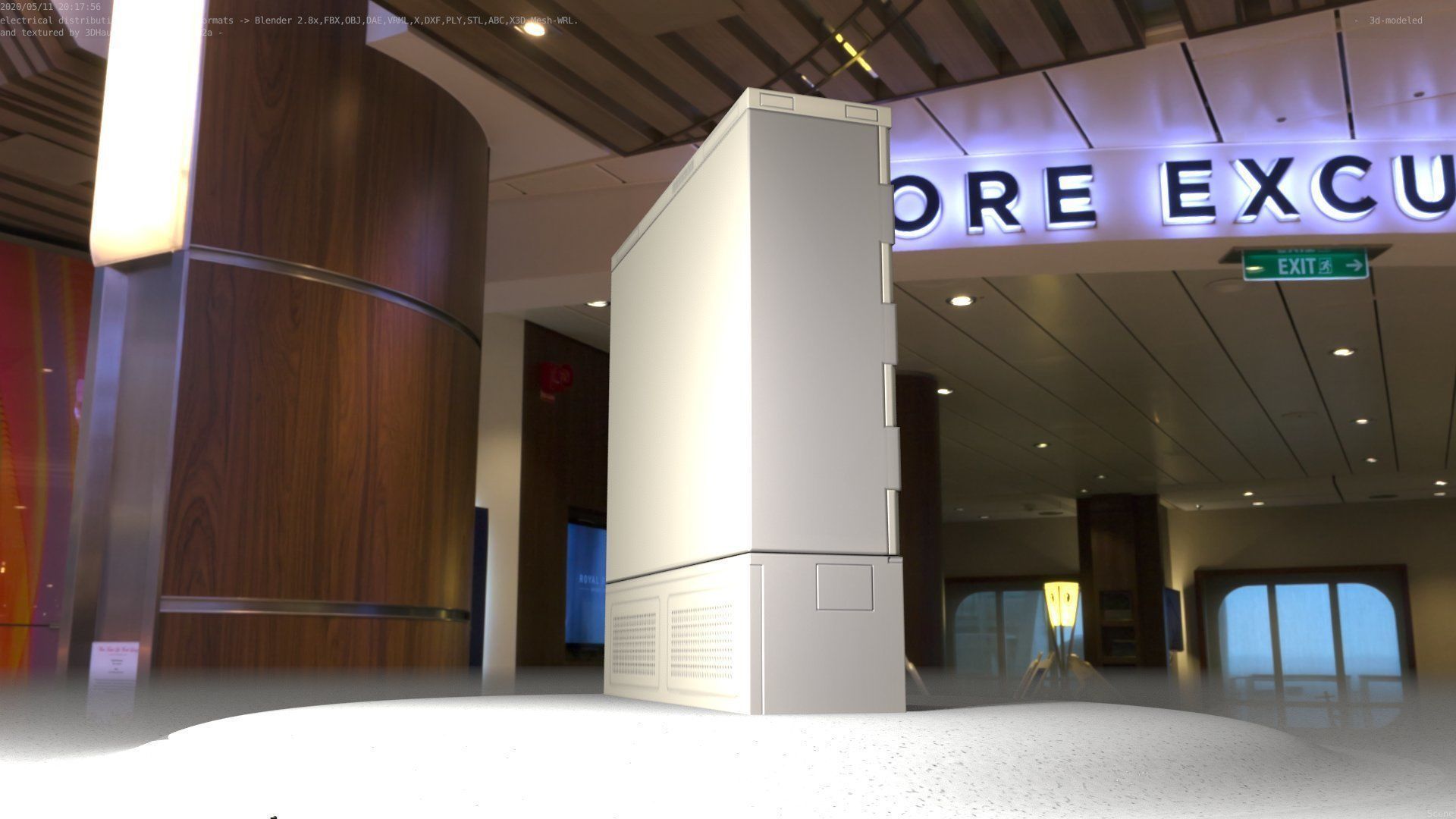 Electrical Distribution Cabinet 35 Low-poly 3D model_72