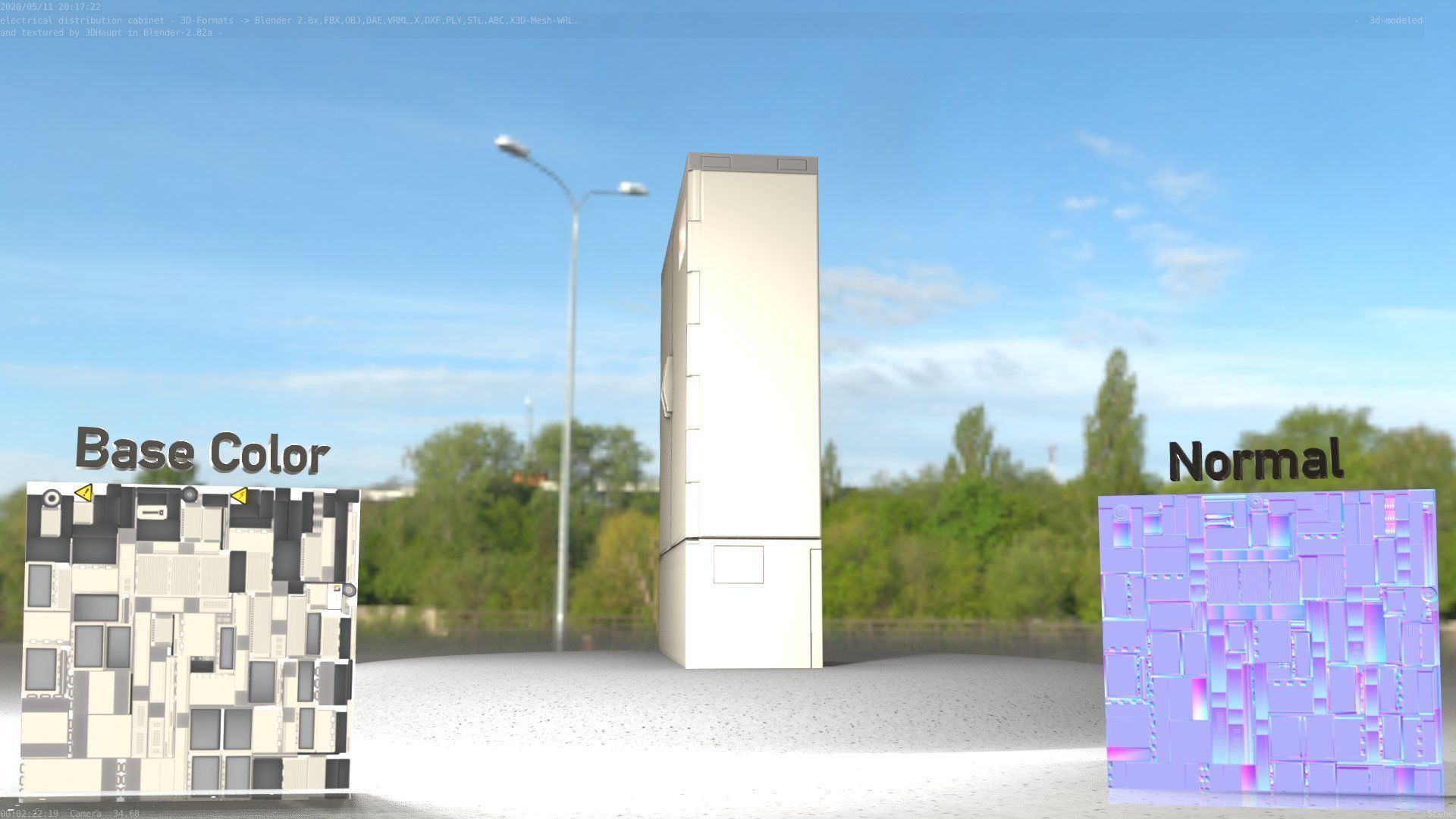 Electrical Distribution Cabinet 35 Low-poly 3D model_32