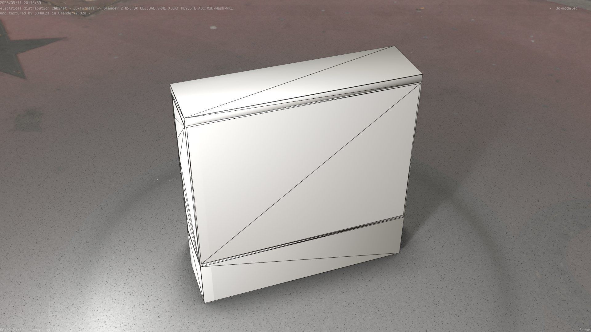 Electrical Distribution Cabinet 35 Low-poly 3D model_11