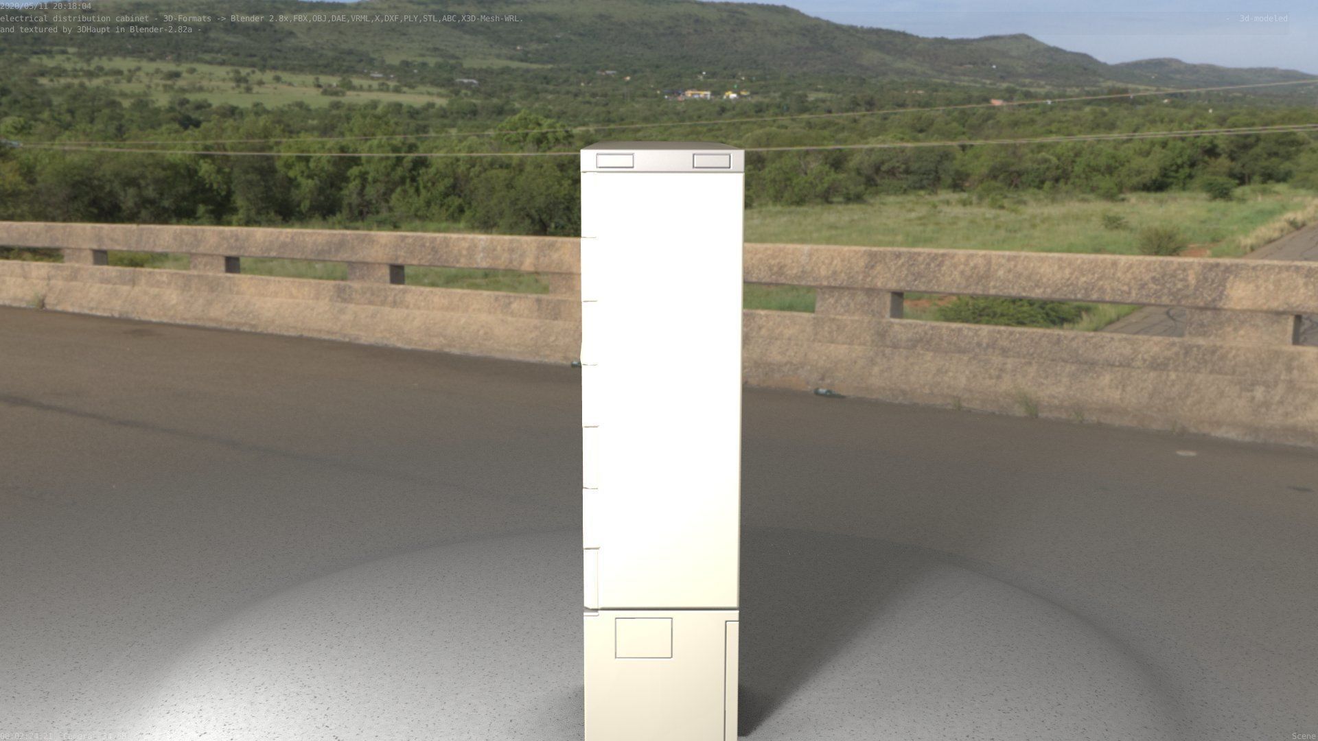 Electrical Distribution Cabinet 35 Low-poly 3D model_77