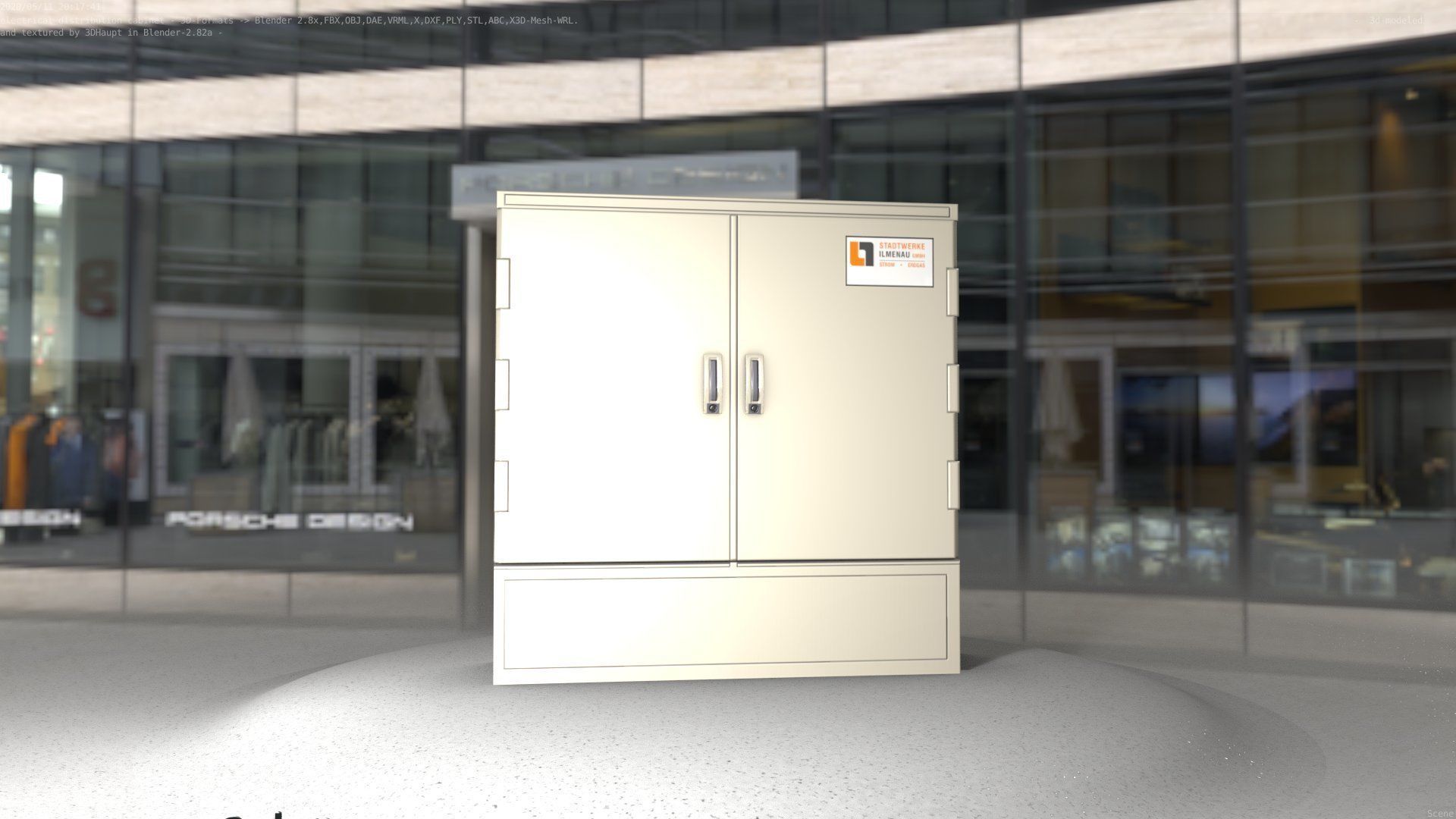 Electrical Distribution Cabinet 35 Low-poly 3D model_55