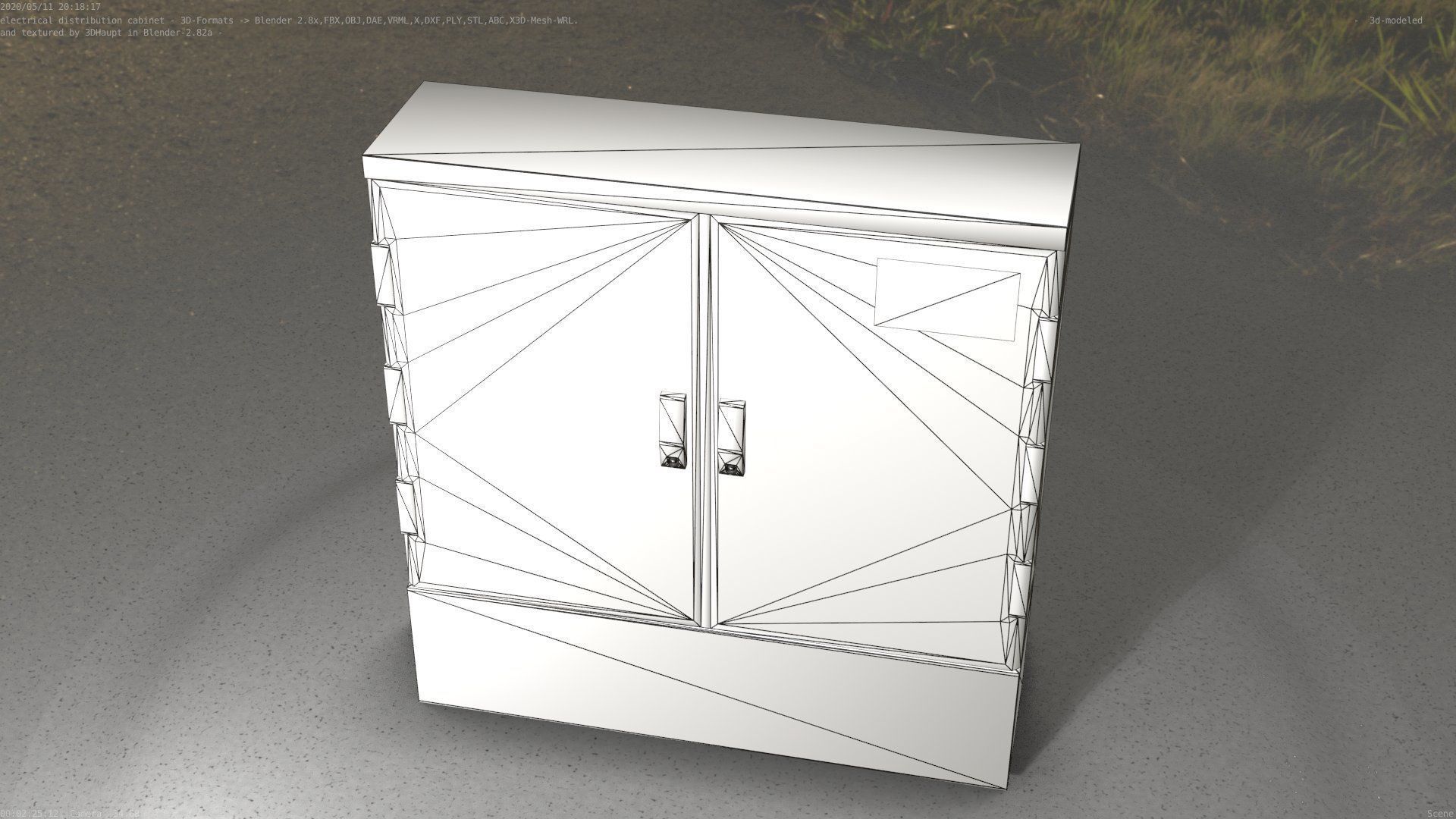 Electrical Distribution Cabinet 35 Low-poly 3D model_92