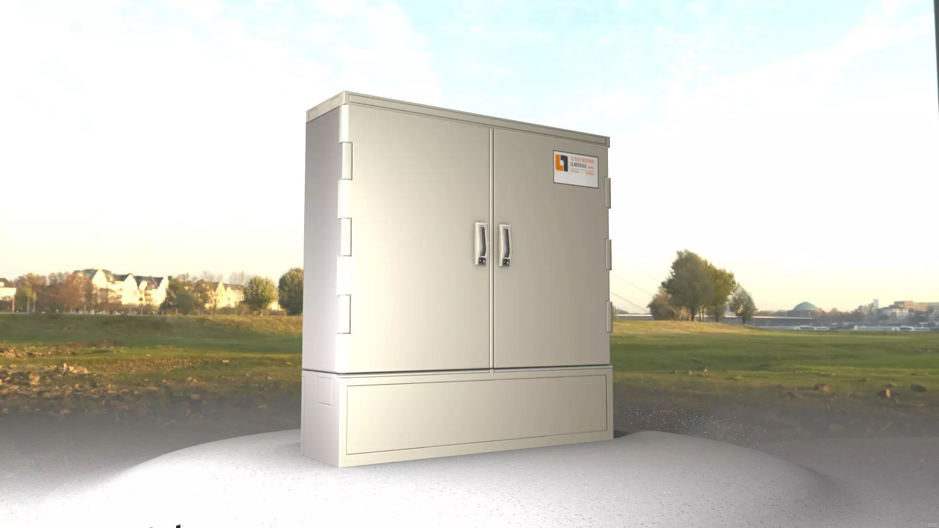 Electrical Distribution Cabinet 35 Low-poly 3D model_0