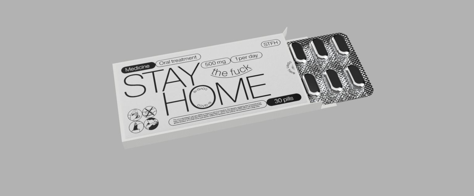 medicine tablet Low-poly 3D model_3