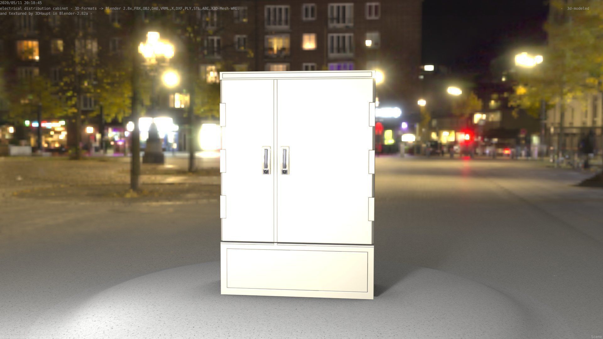 Electrical Distribution Cabinet 36 Low-poly 3D model_24