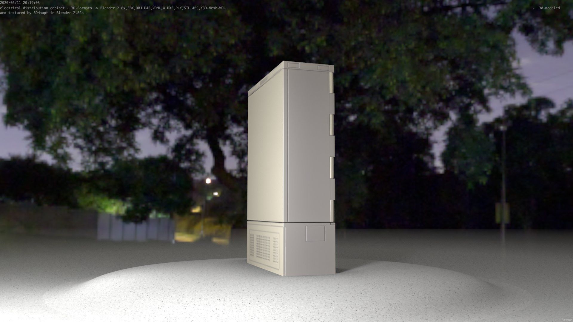 Electrical Distribution Cabinet 36 Low-poly 3D model_42