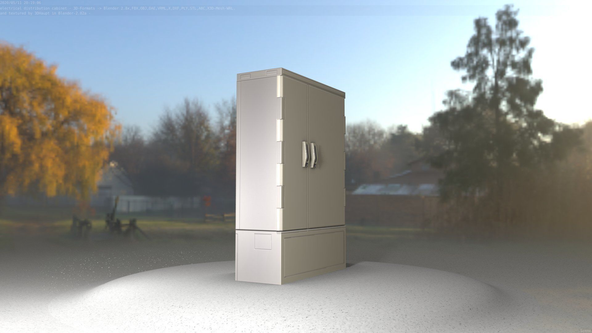 Electrical Distribution Cabinet 36 Low-poly 3D model_46