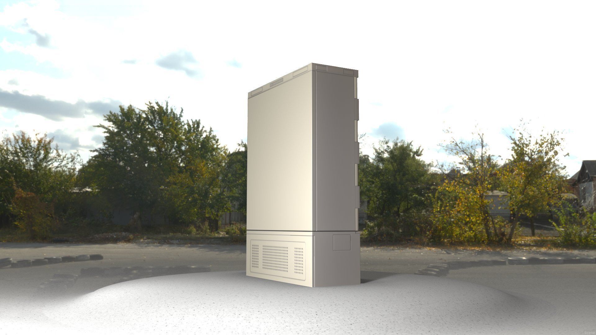 Electrical Distribution Cabinet 36 Low-poly 3D model_41