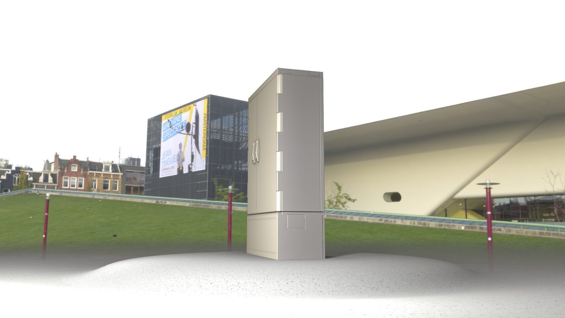 Electrical Distribution Cabinet 36 Low-poly 3D model_26