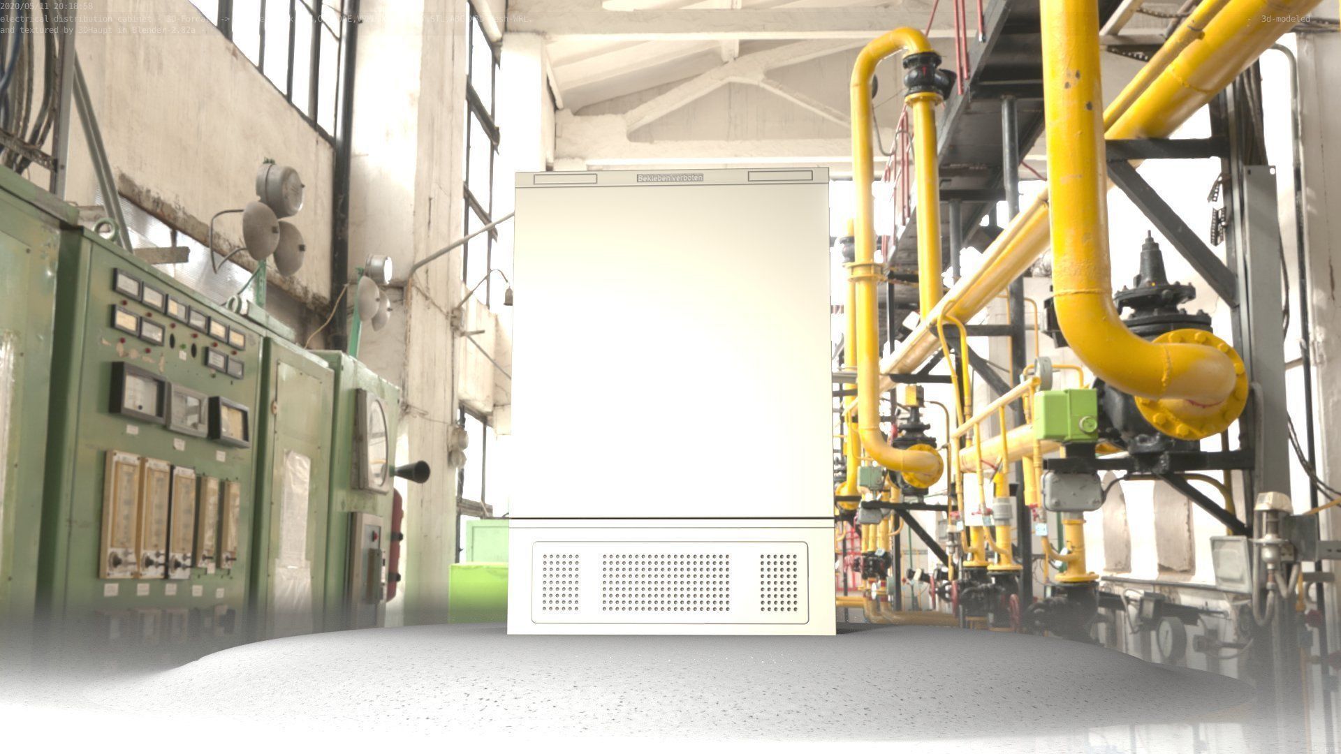 Electrical Distribution Cabinet 36 Low-poly 3D model_36