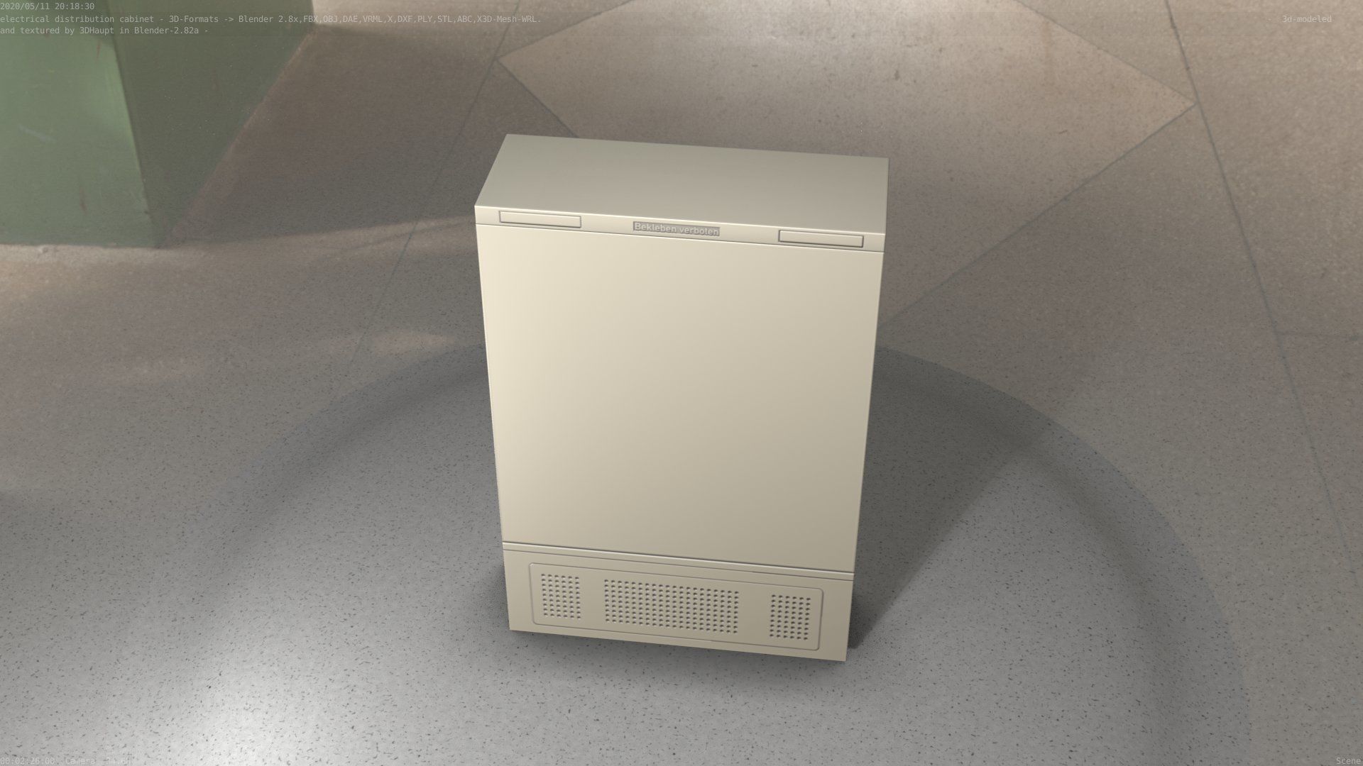 Electrical Distribution Cabinet 36 Low-poly 3D model_9