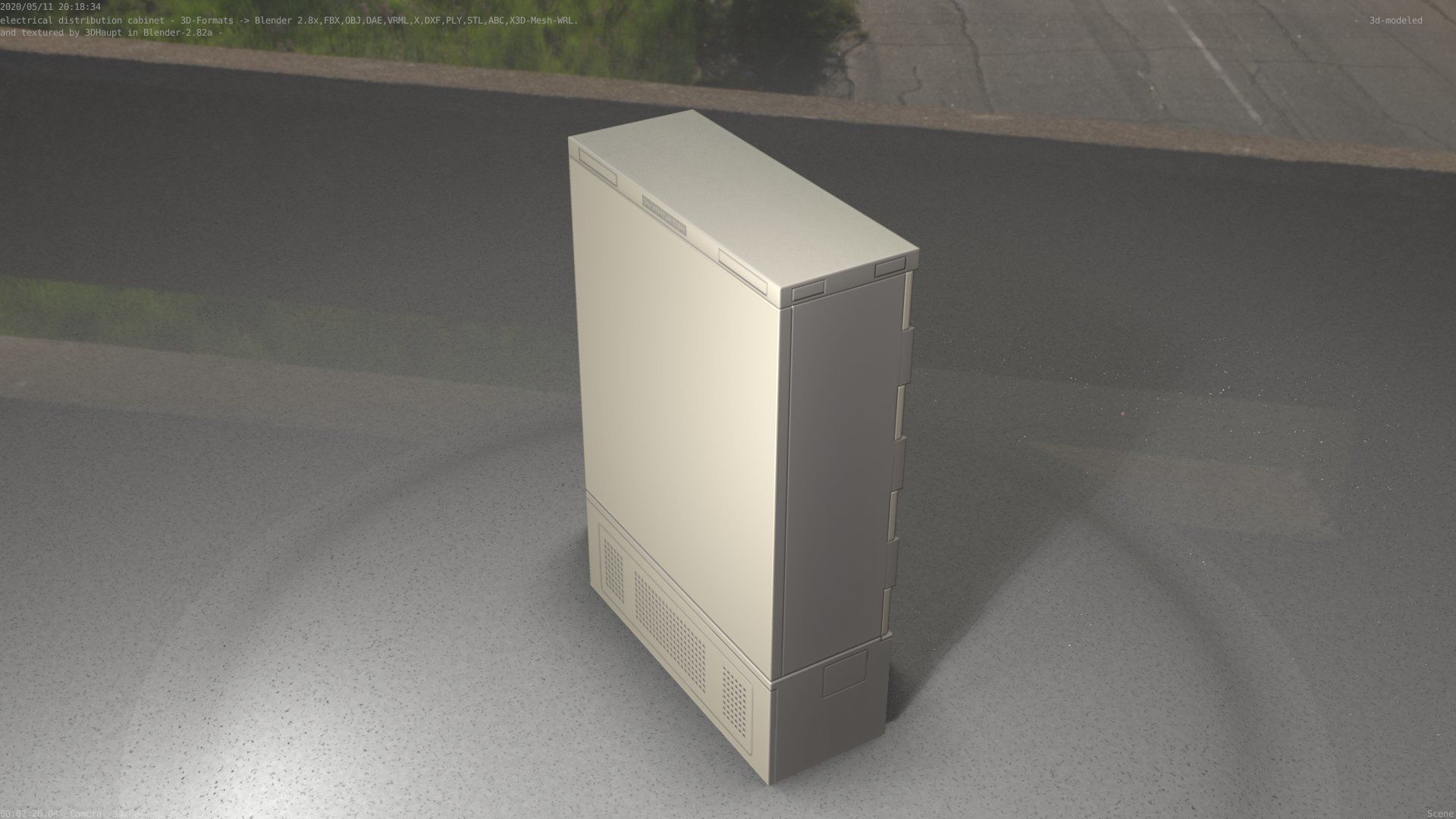 Electrical Distribution Cabinet 36 Low-poly 3D model_13