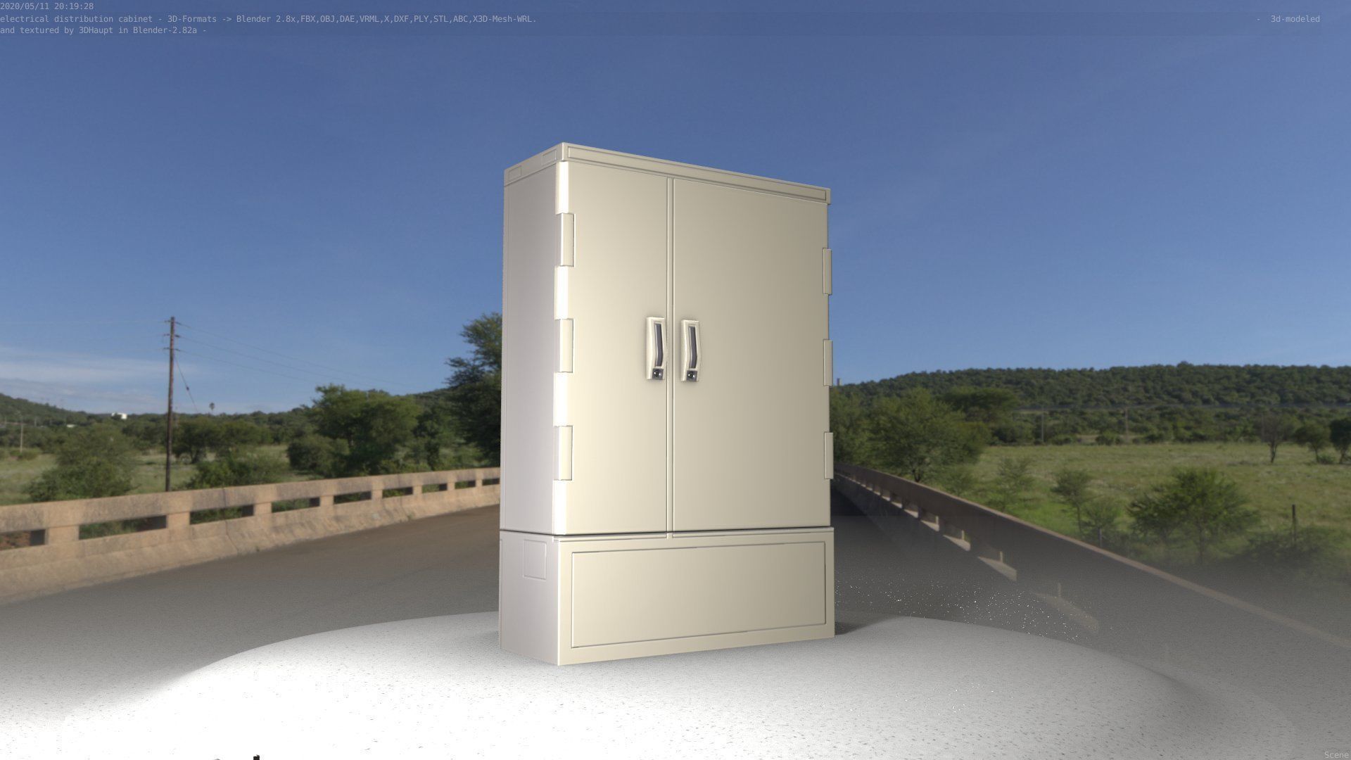 Electrical Distribution Cabinet 36 Low-poly 3D model_71