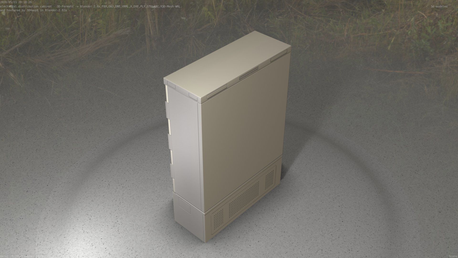Electrical Distribution Cabinet 36 Low-poly 3D model_6