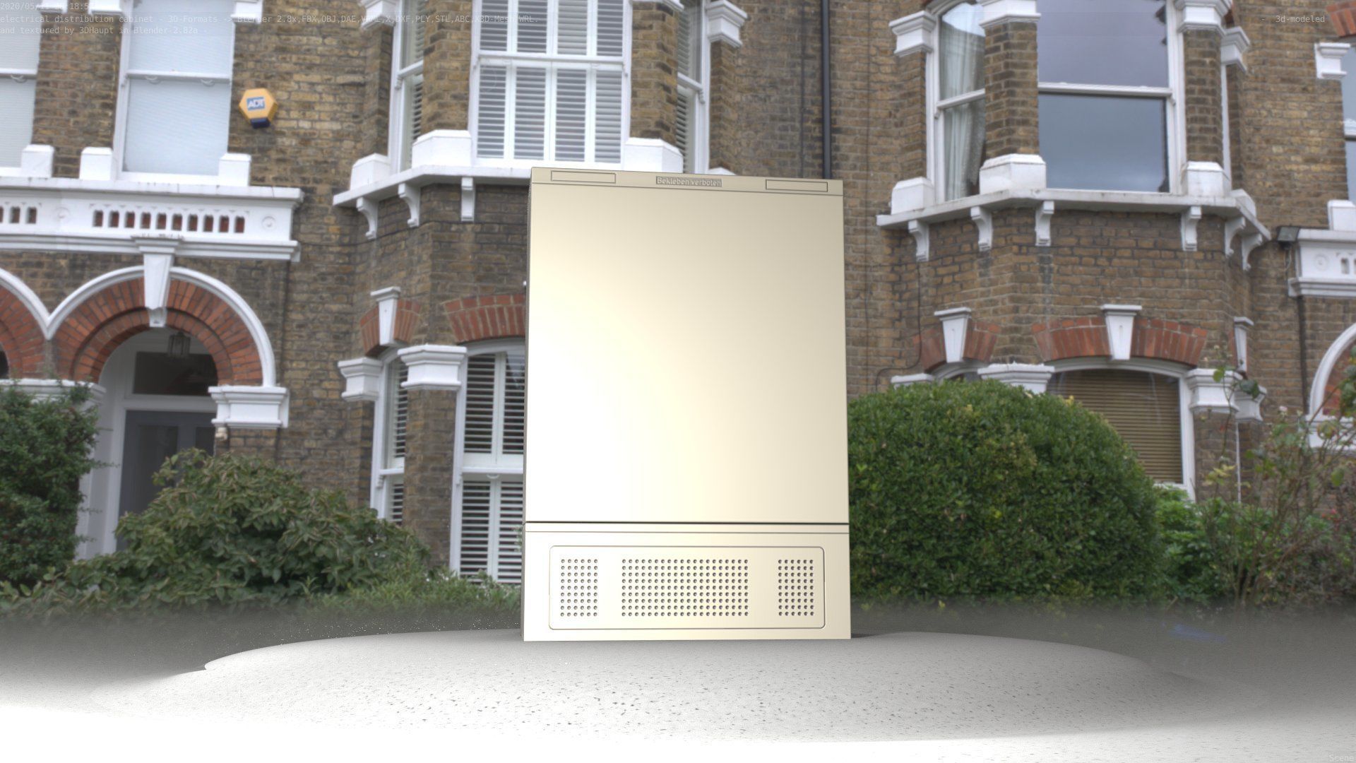 Electrical Distribution Cabinet 36 Low-poly 3D model_35