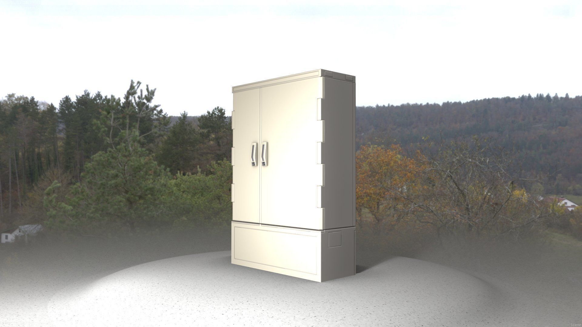 Electrical Distribution Cabinet 36 Low-poly 3D model_54