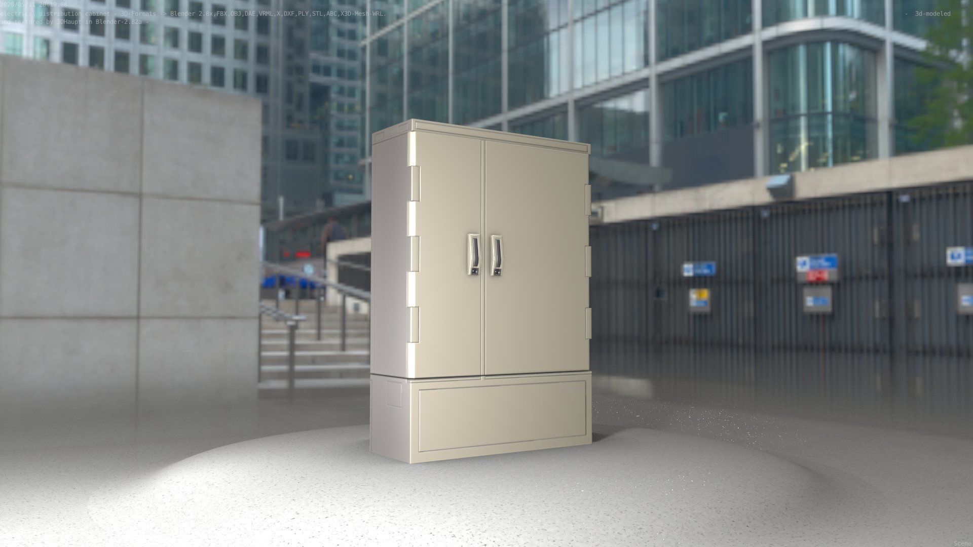 Electrical Distribution Cabinet 36 Low-poly 3D model_48