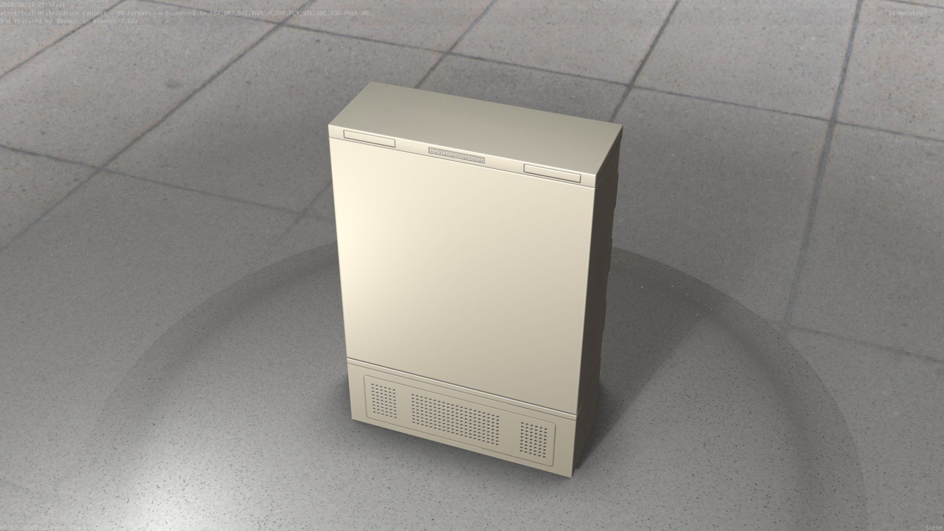 Electrical Distribution Cabinet 36 Low-poly 3D model_10