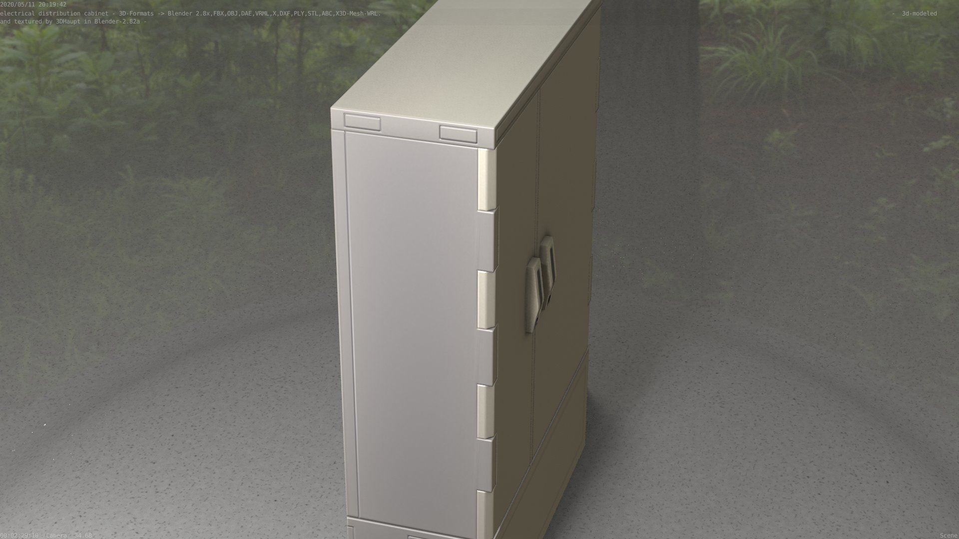 Electrical Distribution Cabinet 36 Low-poly 3D model_87