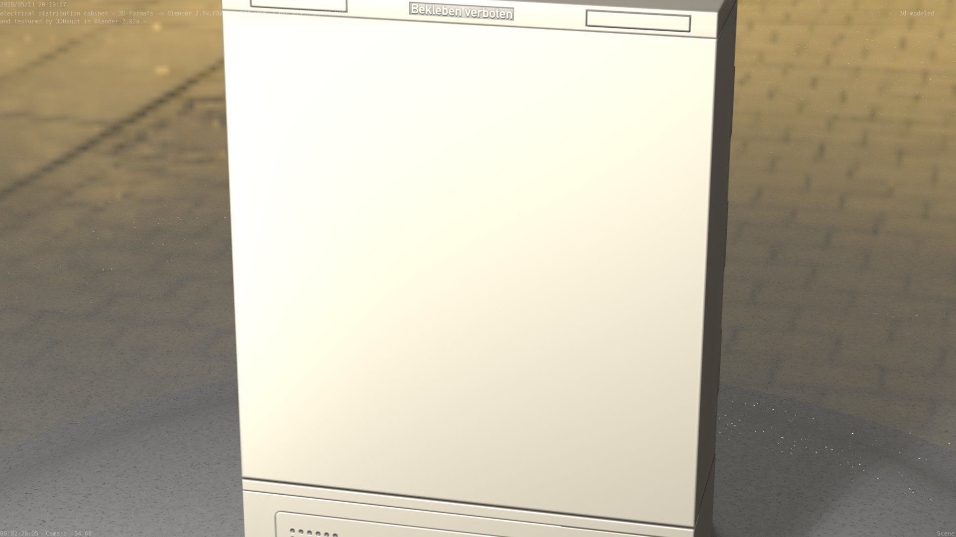 Electrical Distribution Cabinet 36 Low-poly 3D model_82