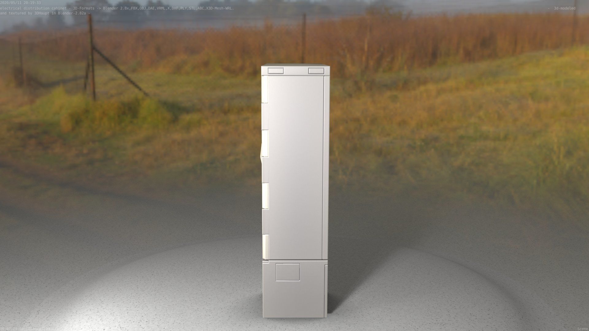 Electrical Distribution Cabinet 36 Low-poly 3D model_77