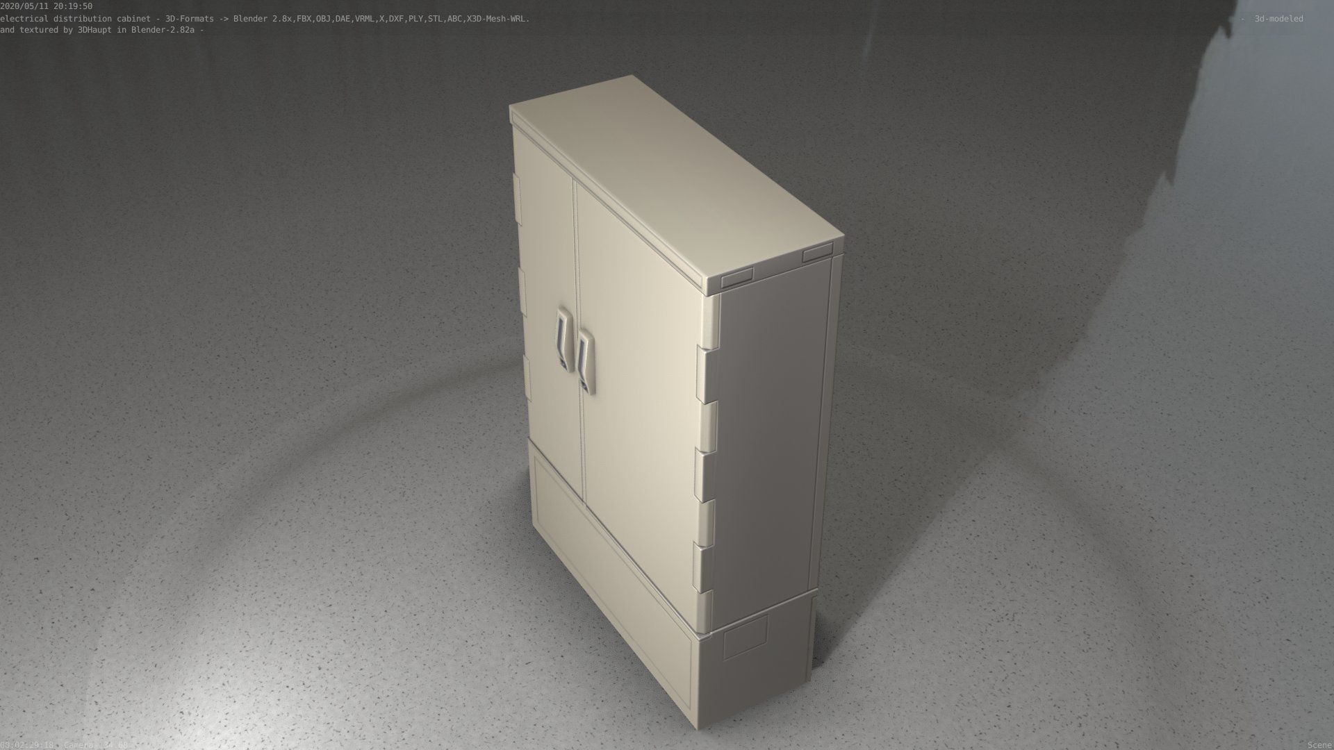 Electrical Distribution Cabinet 36 Low-poly 3D model_95
