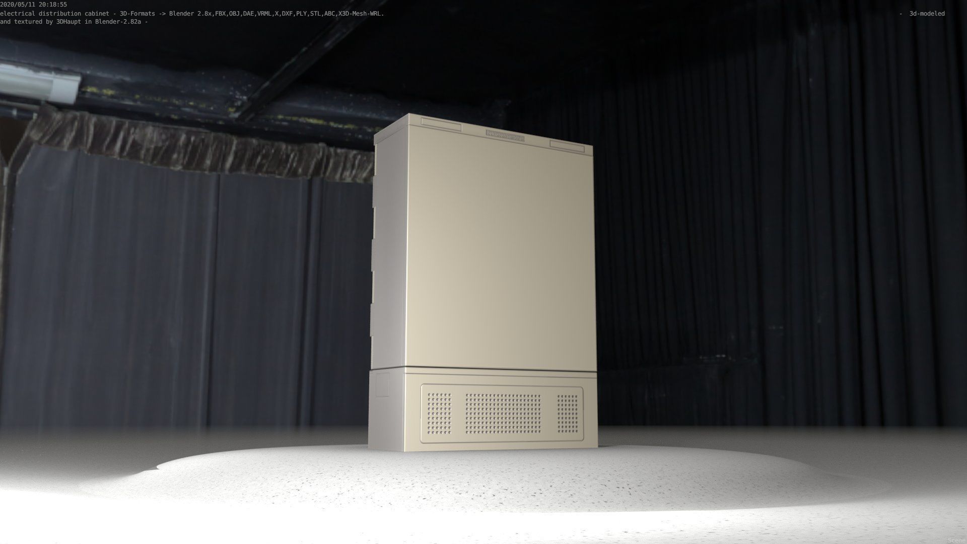 Electrical Distribution Cabinet 36 Low-poly 3D model_33