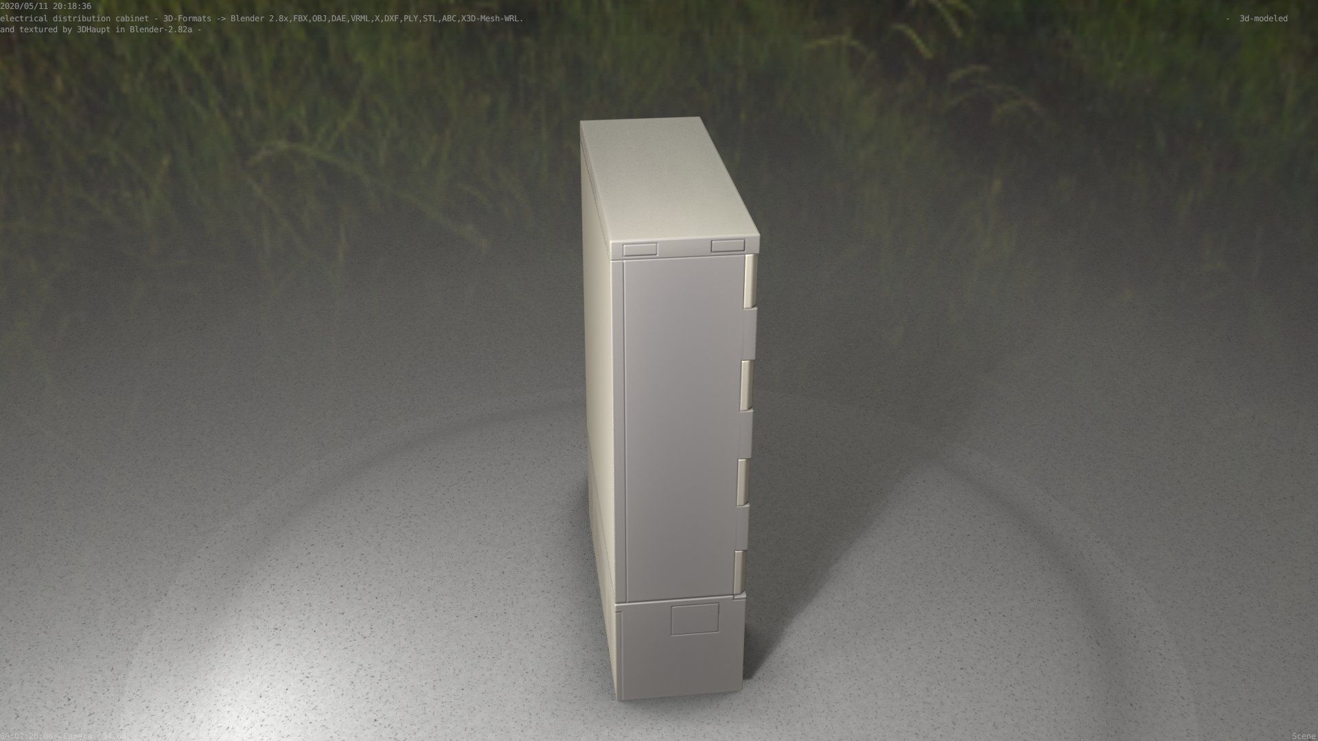 Electrical Distribution Cabinet 36 Low-poly 3D model_15