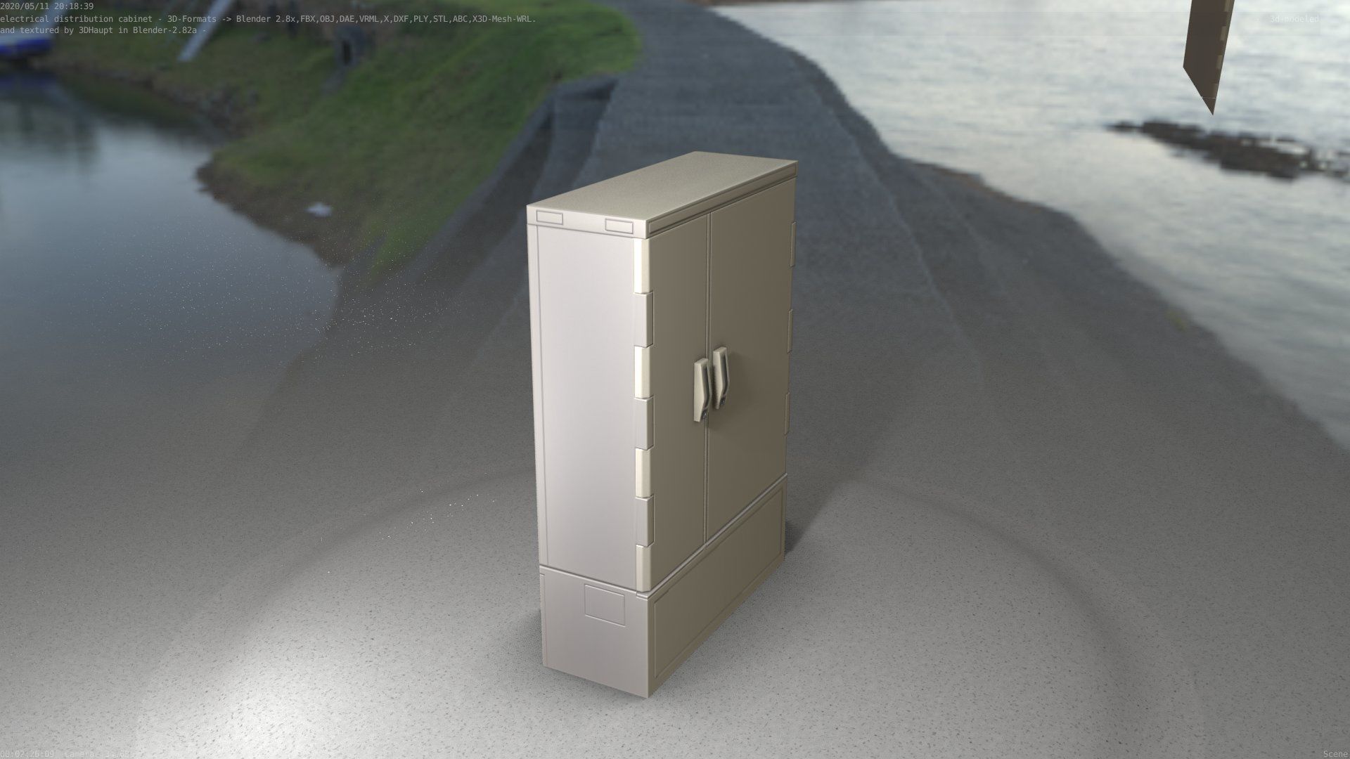 Electrical Distribution Cabinet 36 Low-poly 3D model_18