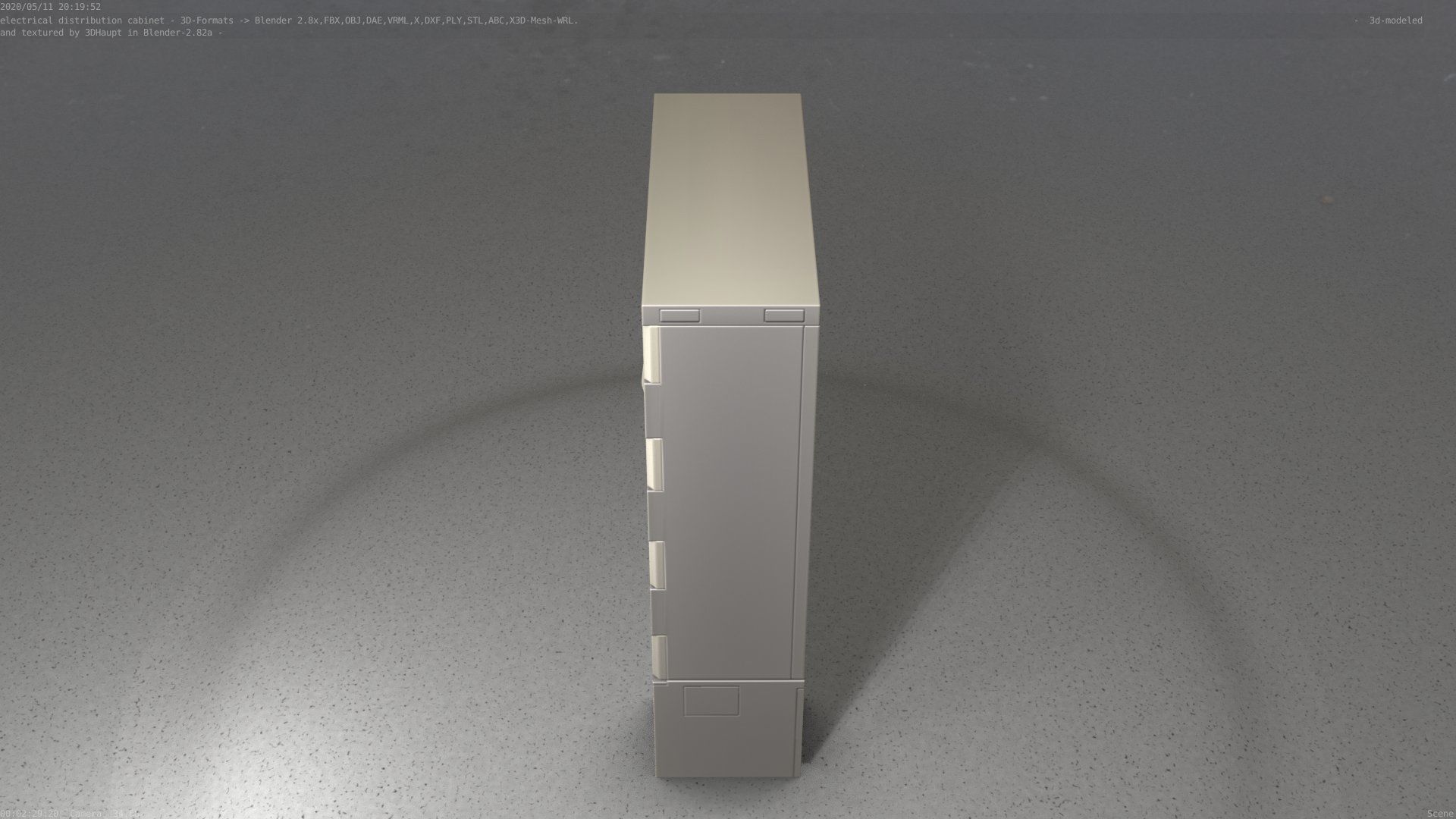 Electrical Distribution Cabinet 36 Low-poly 3D model_97