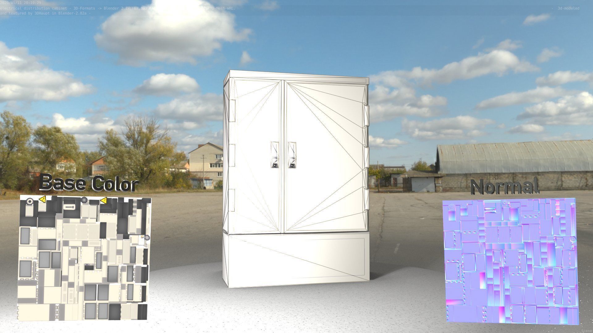 Electrical Distribution Cabinet 36 Low-poly 3D model_72