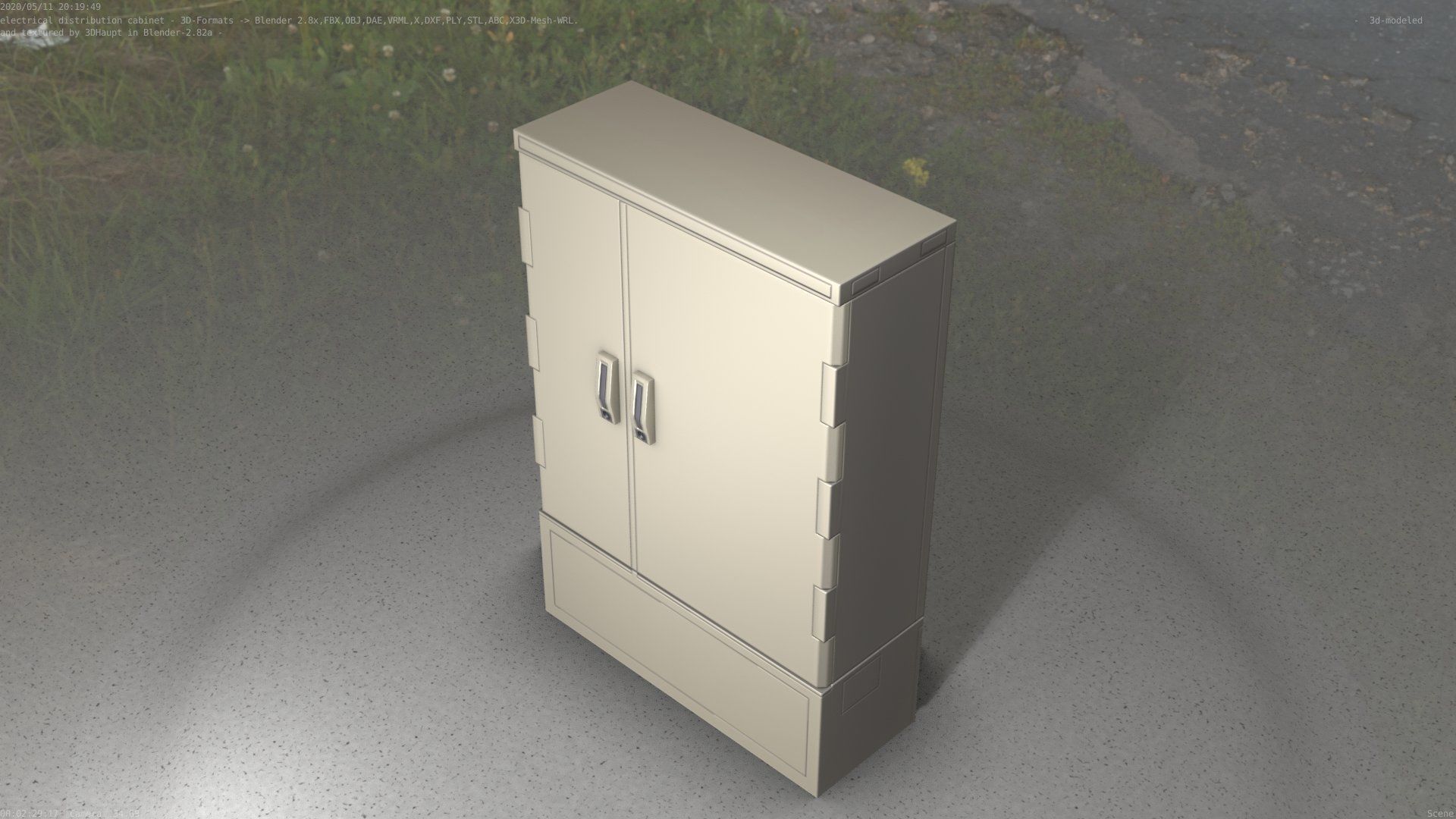 Electrical Distribution Cabinet 36 Low-poly 3D model_94